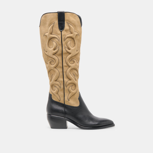Mirla Black Multi Leather Boots
