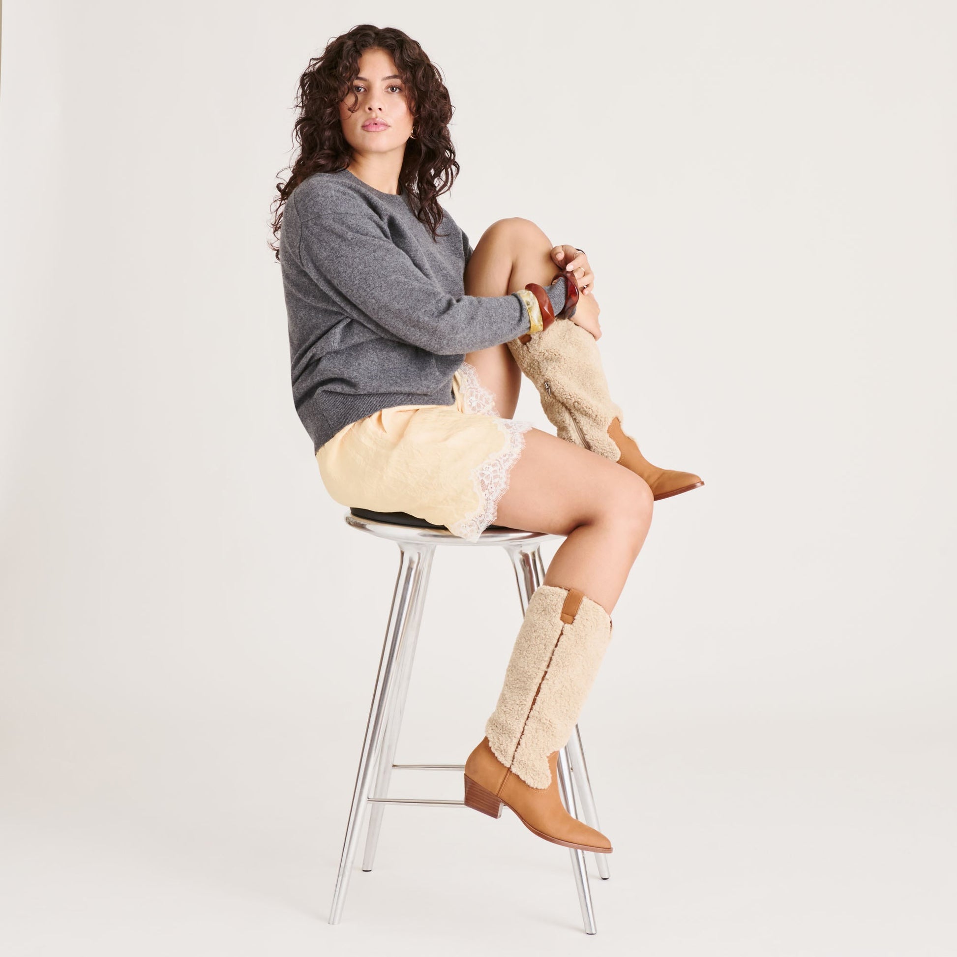 Mykel Plush Caramel Nubuck Boots