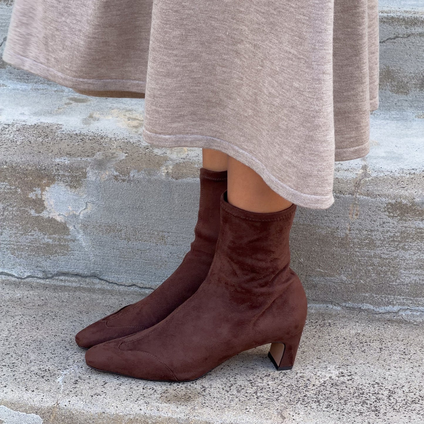 Anika Dk Brown Stella Suede Boots