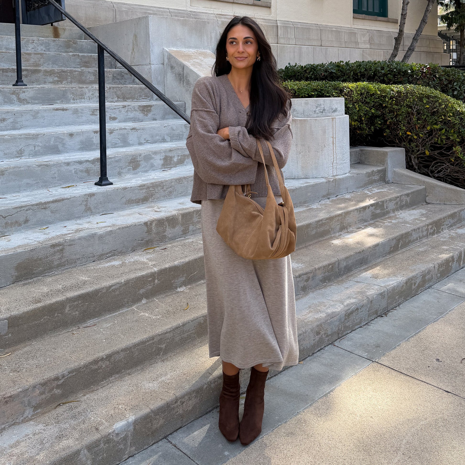 Anika Dk Brown Stella Suede Boots