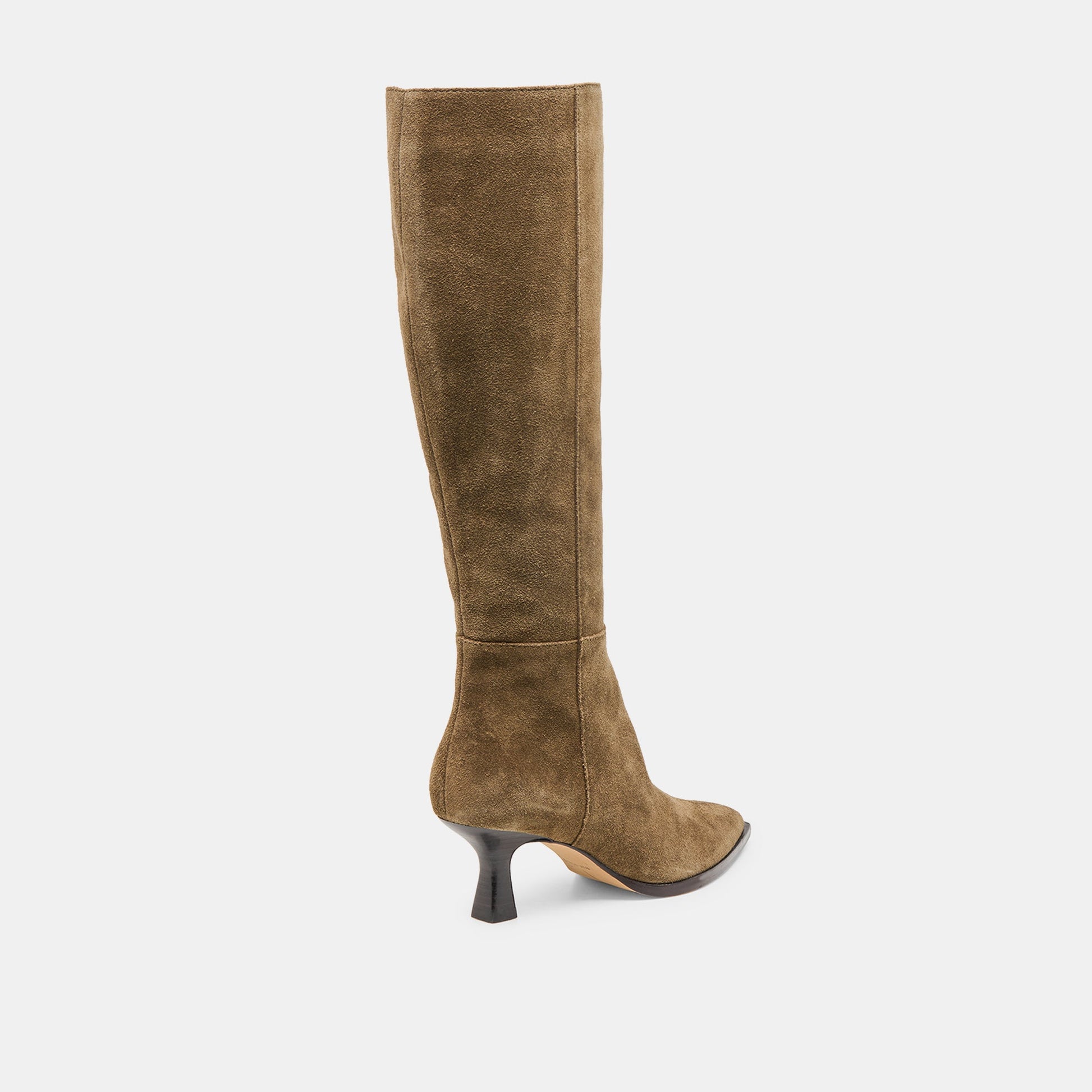 Auggie Olive Suede Wide Calf Boots