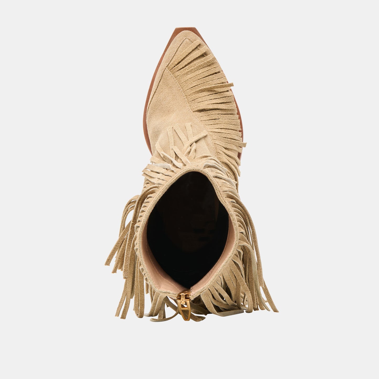 Torey Dk Taupe Suede Booties