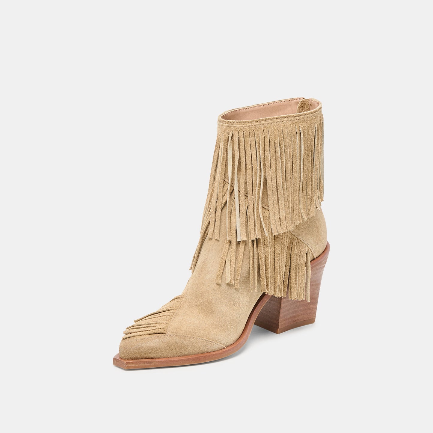Torey Dk Taupe Suede Booties