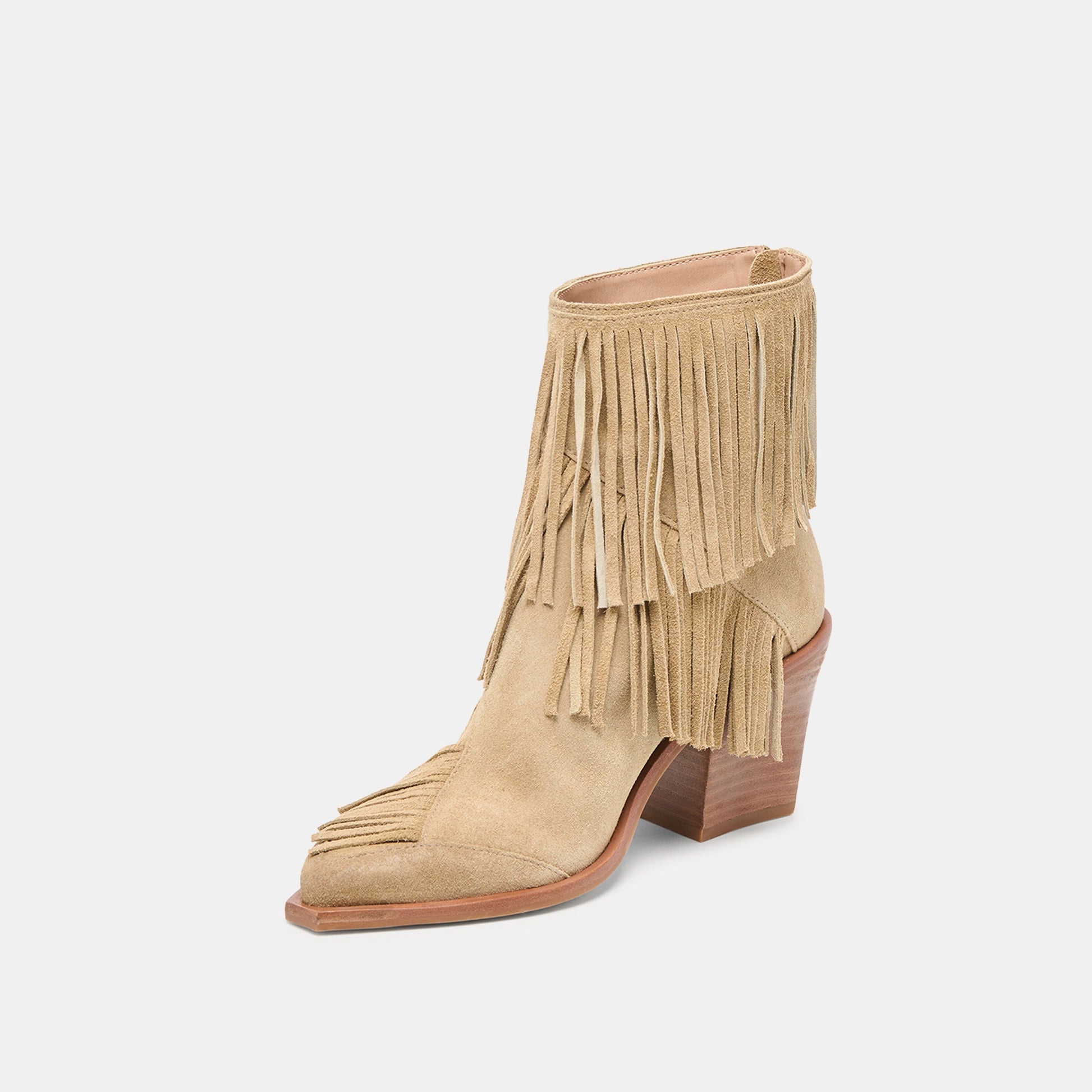 Torey Dk Taupe Suede Booties