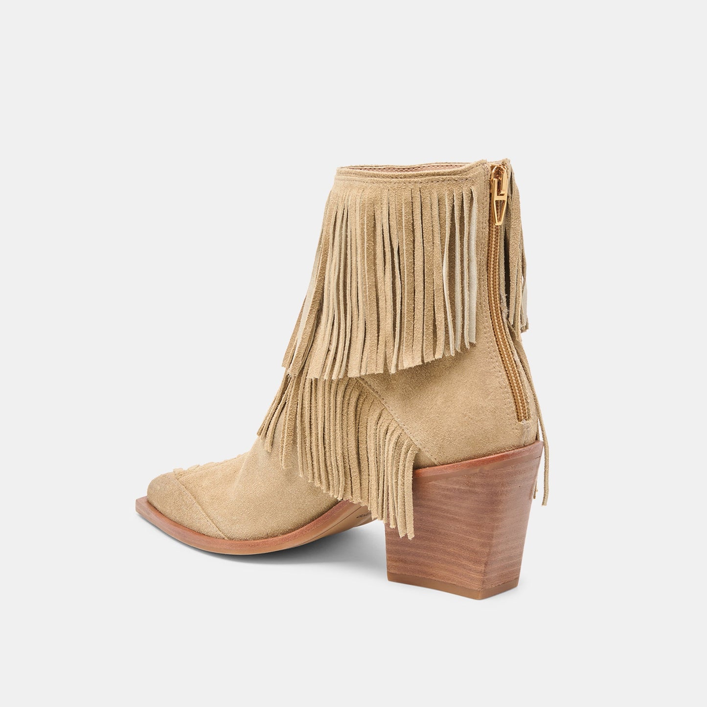 Torey Dk Taupe Suede Booties