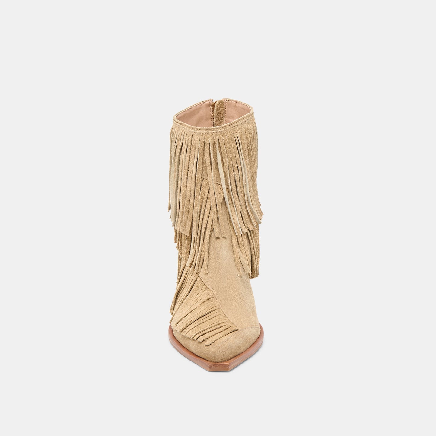 Torey Dk Taupe Suede Booties