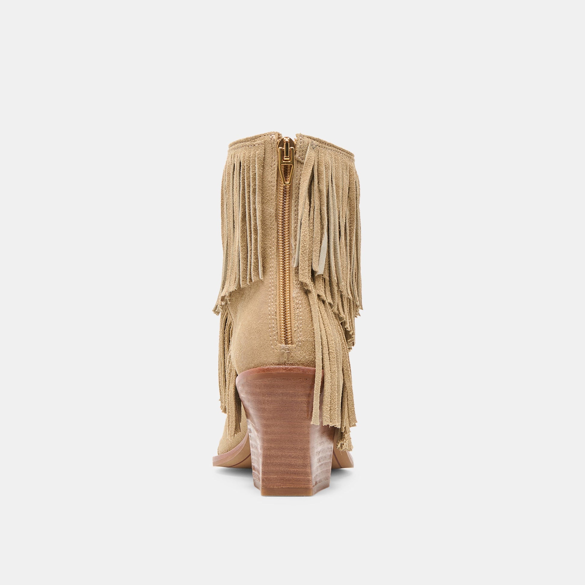 Torey Dk Taupe Suede Booties
