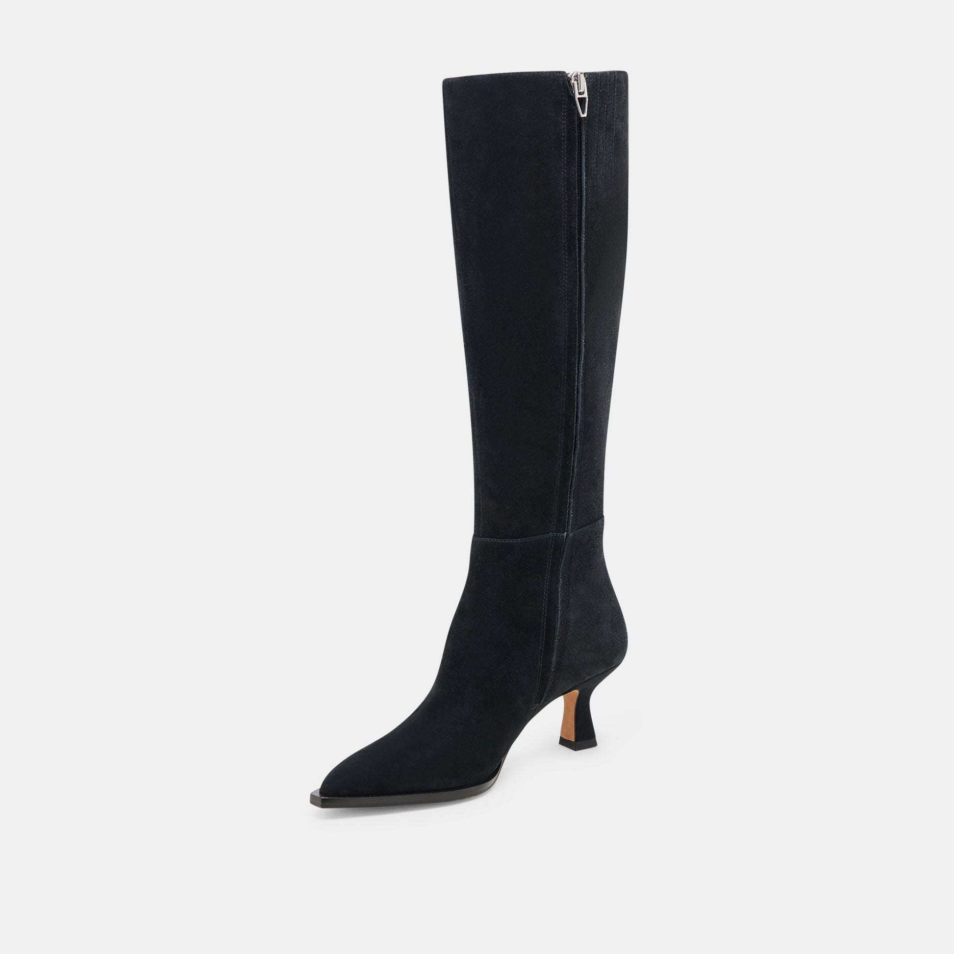 AUGGIE WIDE CALF BOOTS ONYX SUEDE
 – Dolce Vita