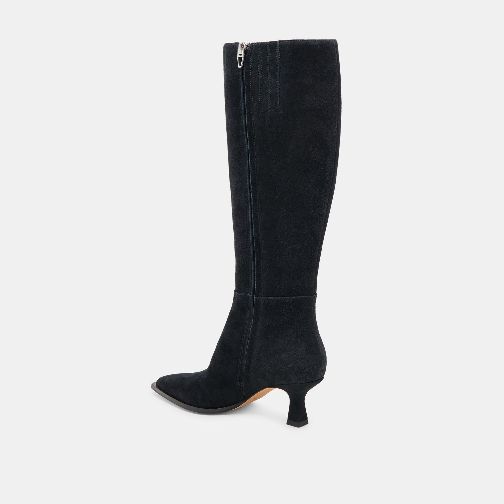 AUGGIE WIDE CALF BOOTS ONYX SUEDE
 – Dolce Vita
