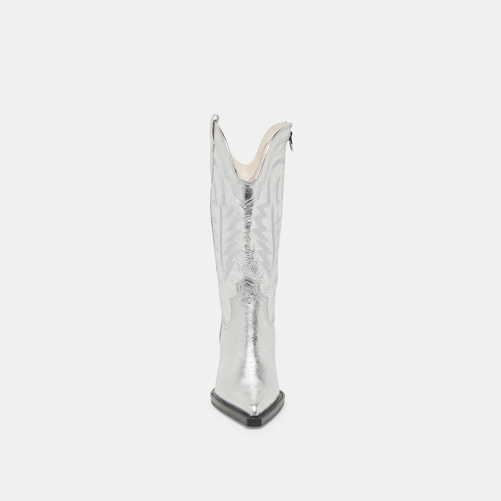 Ryland Extra Wide Calf Silver Boots | Distressed Leather Boots
 – Dolce Vita
