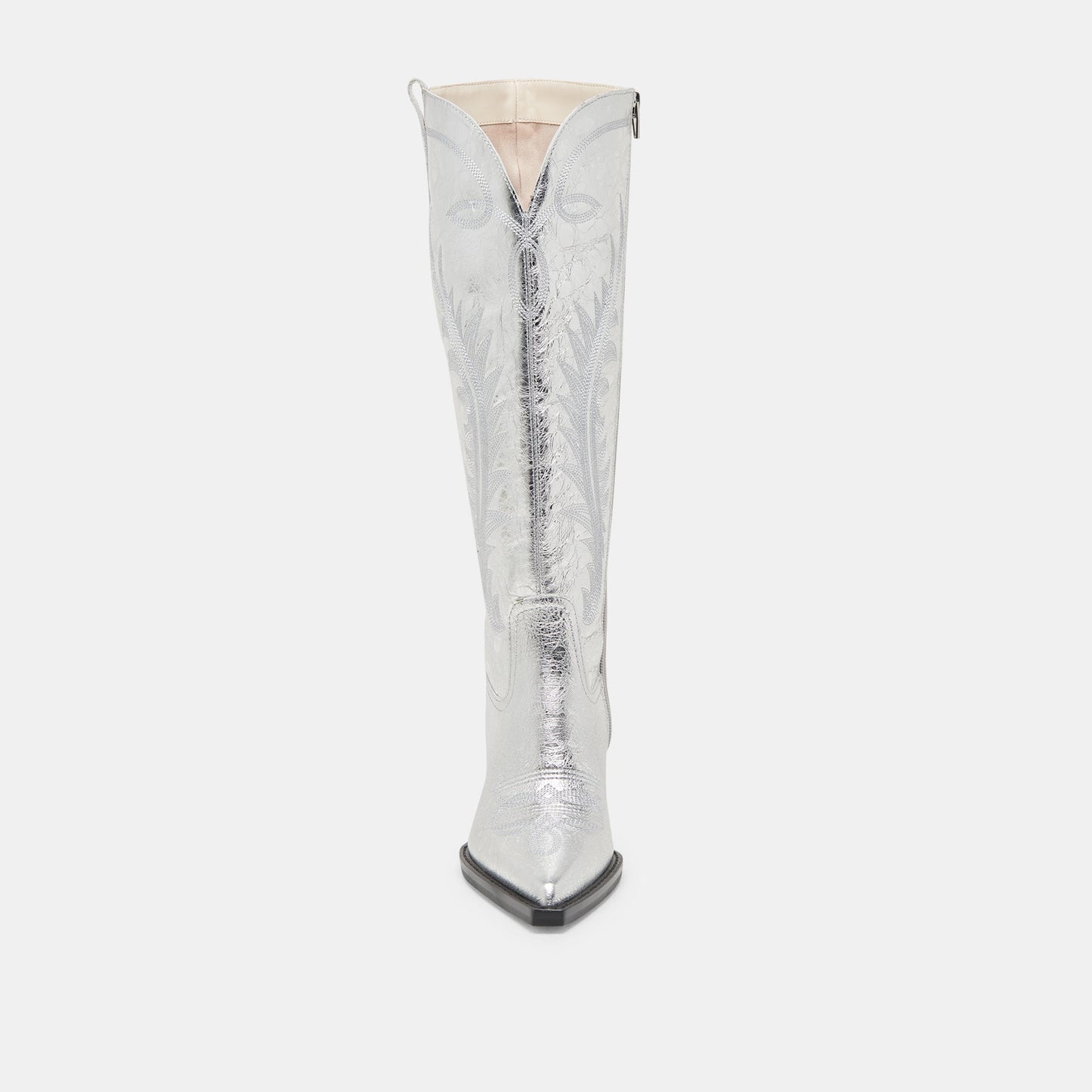 Ryatt Extra Wide Calf Silver Boots | Distressed Leather Boots
 – Dolce Vita