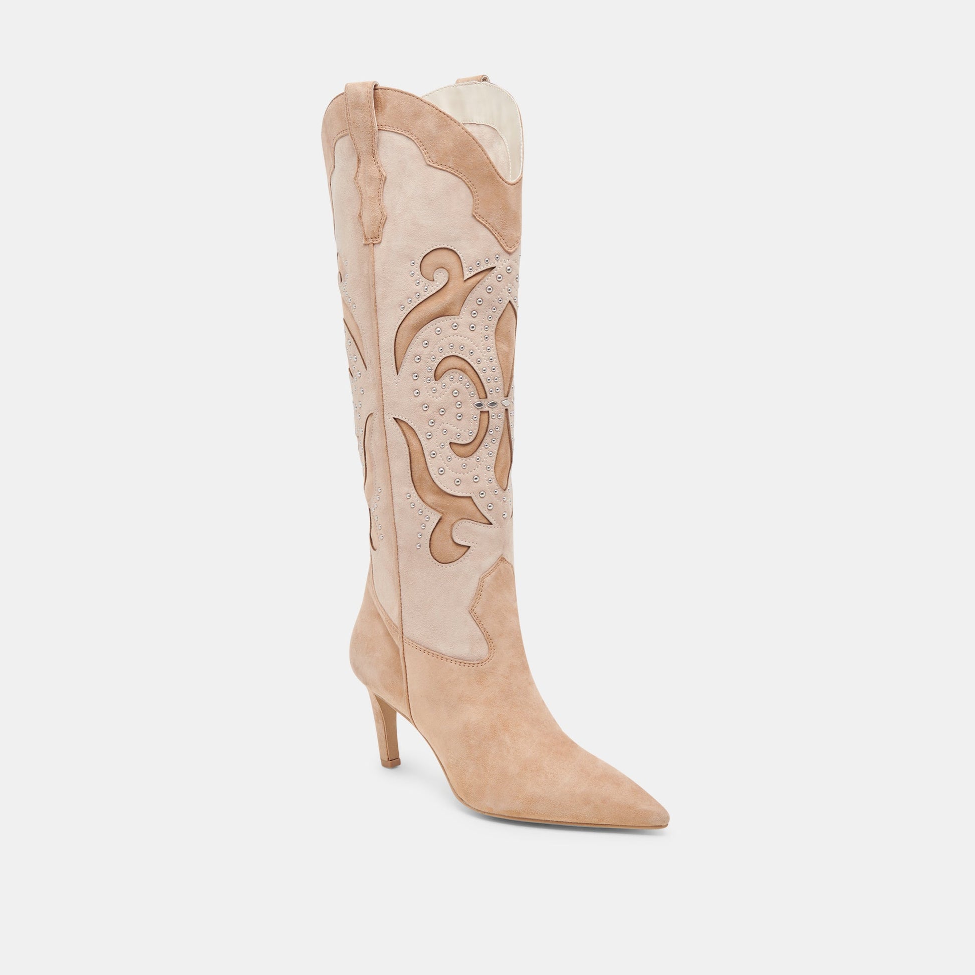FINLEY STUD BOOTS CAMEL SUEDE
 – Dolce Vita