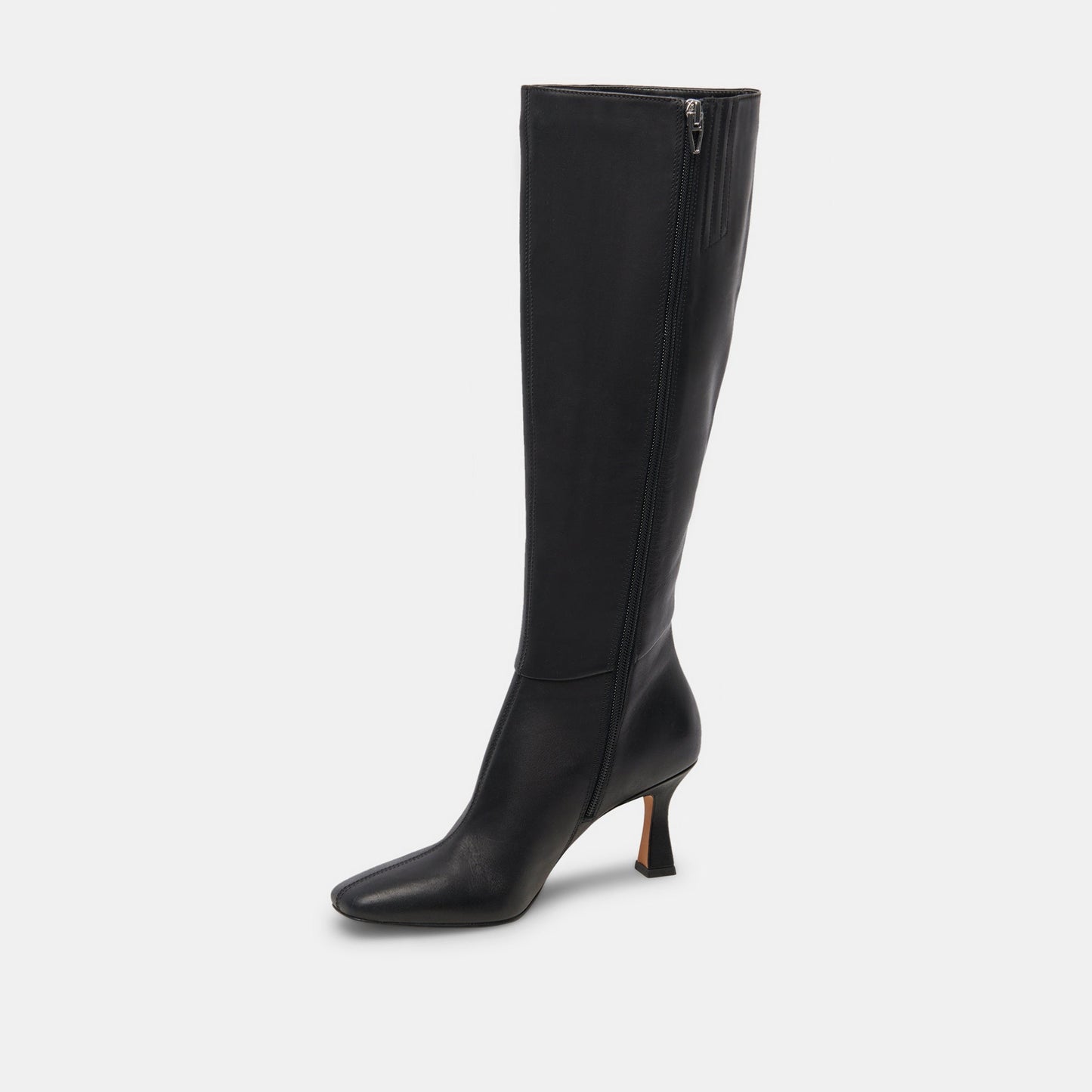Gyra Wide Calf Black Leather Boots | Black Knee-High Wide Calf Boots
 – Dolce Vita