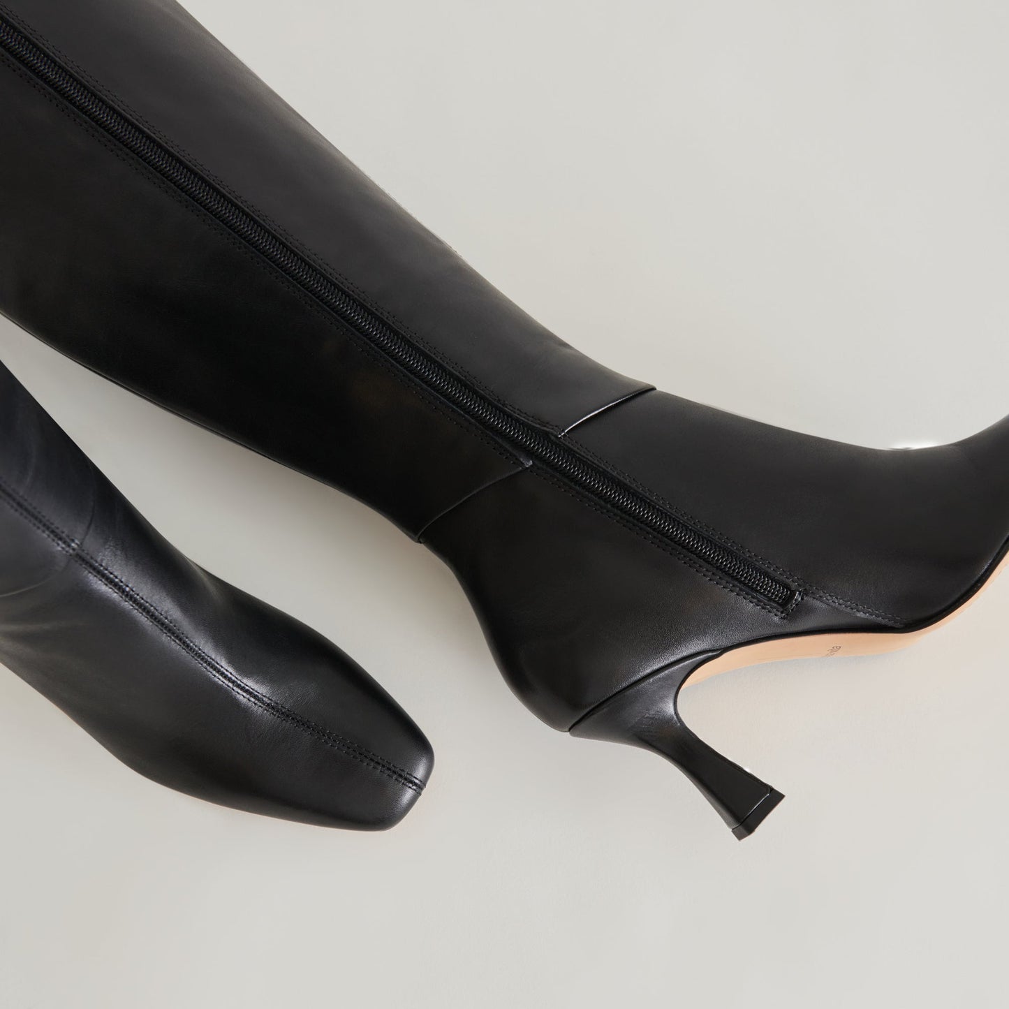 Gyra Wide Calf Black Leather Boots | Black Knee-High Wide Calf Boots
 – Dolce Vita