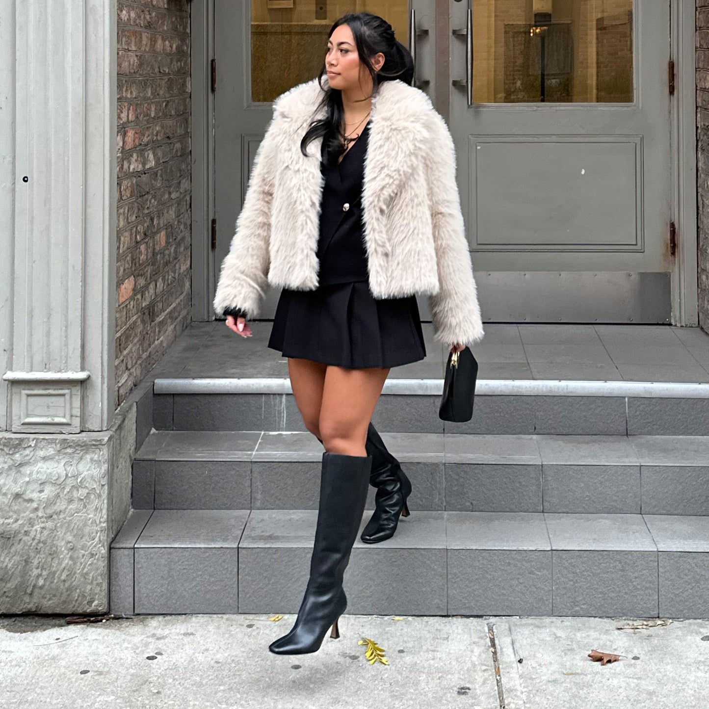 Gyra Wide Calf Black Leather Boots | Black Knee-High Wide Calf Boots
 – Dolce Vita