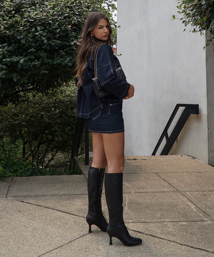 Gyra Black Leather Boots