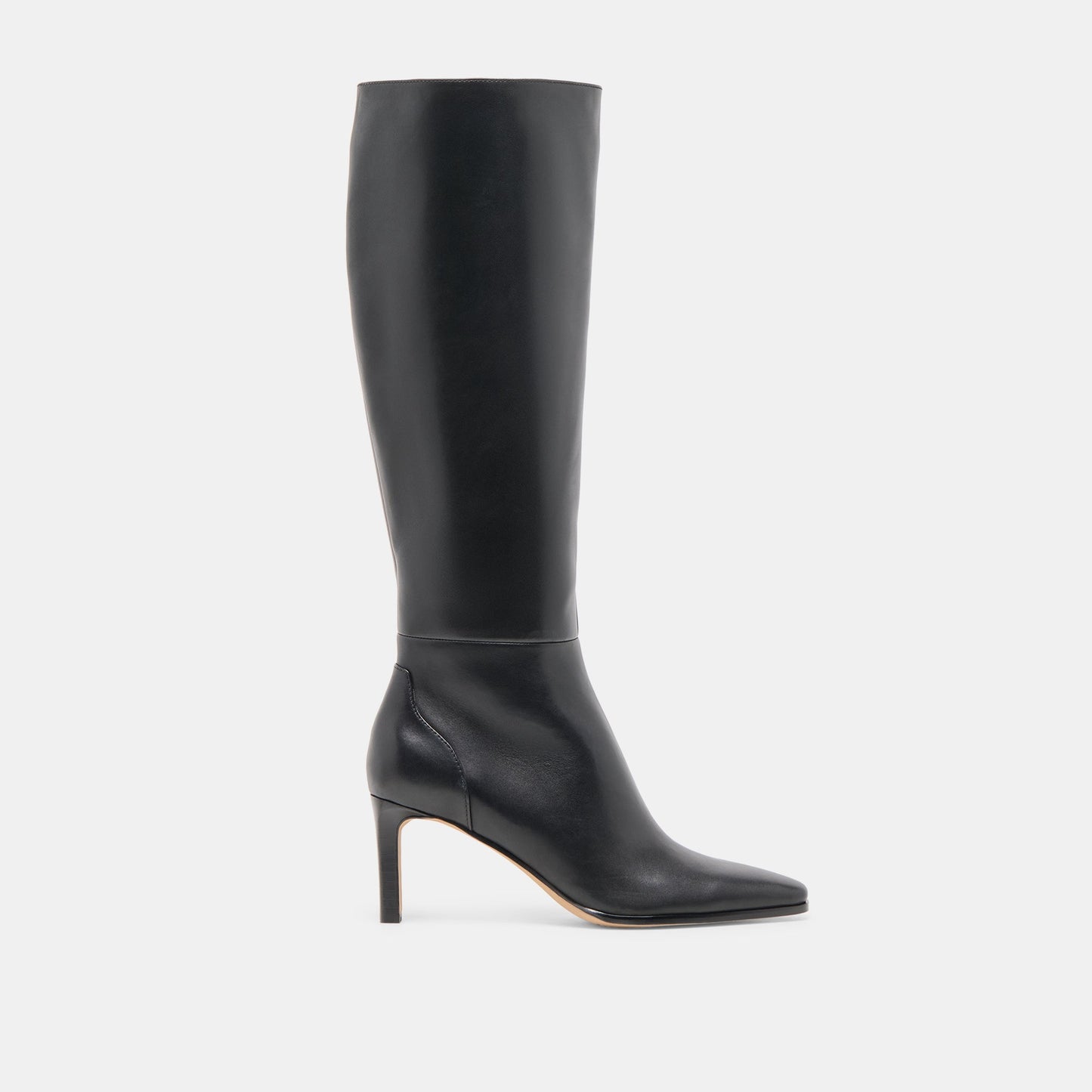 Emmi Black Leather Narrow Calf Boots