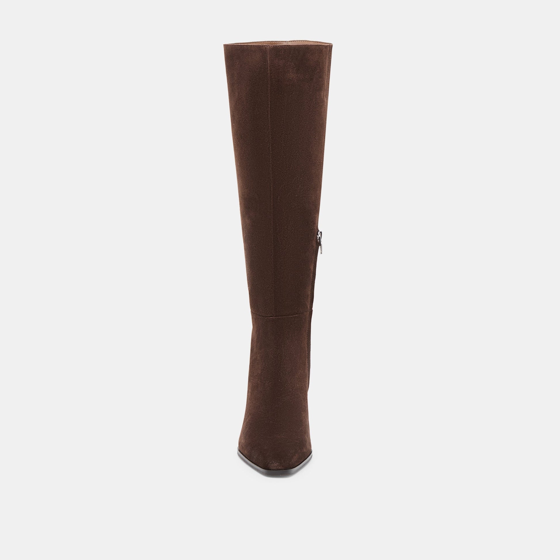 Emmi Narrow Calf Dk Brown Suede Boots