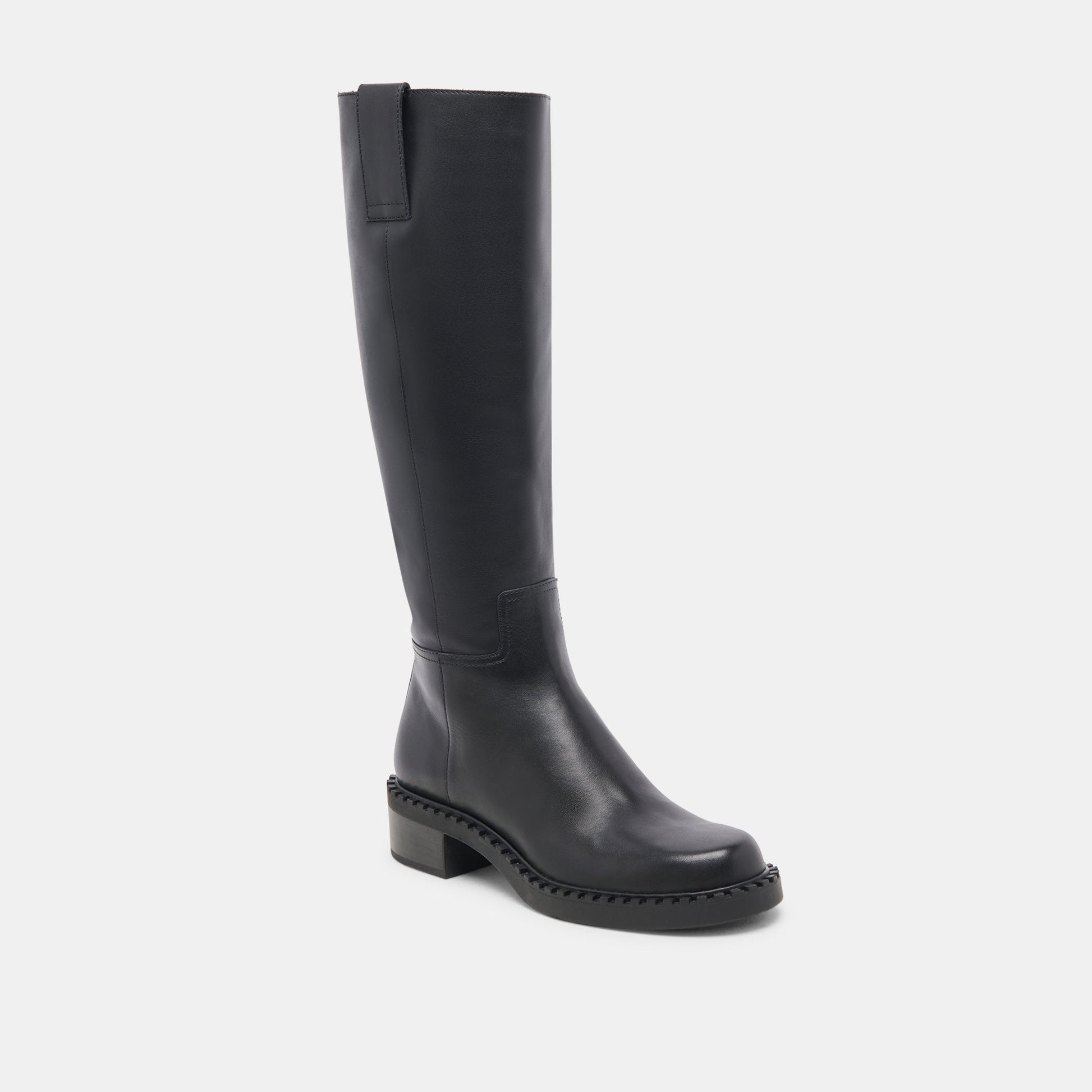 Glory H2O Waterproof Black Leather Wide Calf Boots
