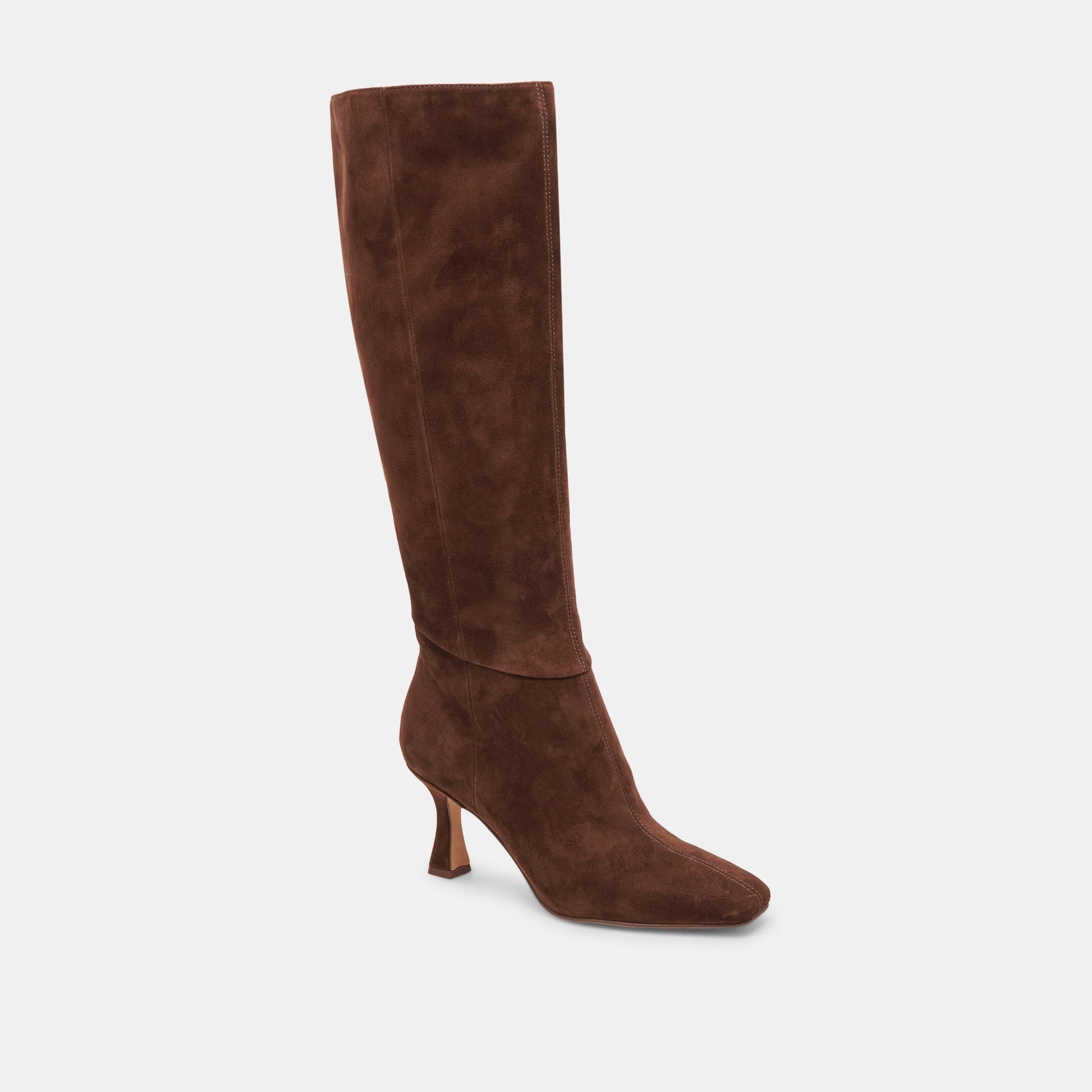 GYRA WIDE CALF BOOTS DK BROWN SUEDE
 – Dolce Vita