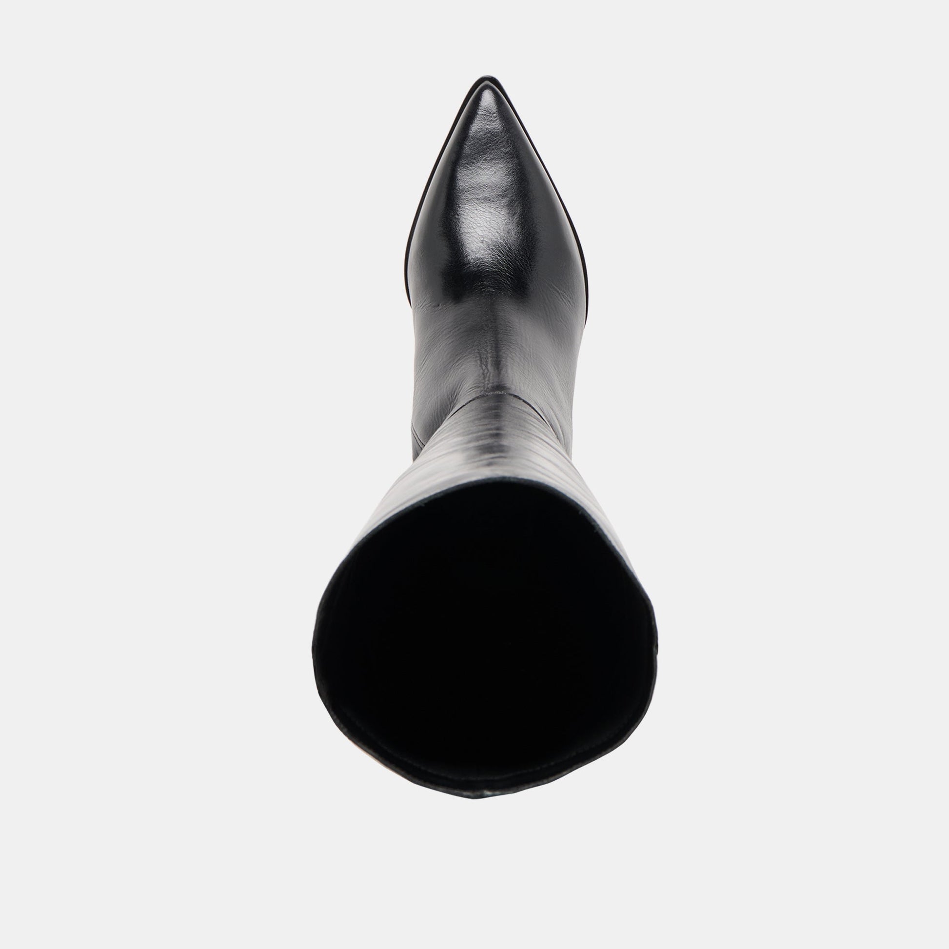 Kirson Black Leather Wide Calf Boots