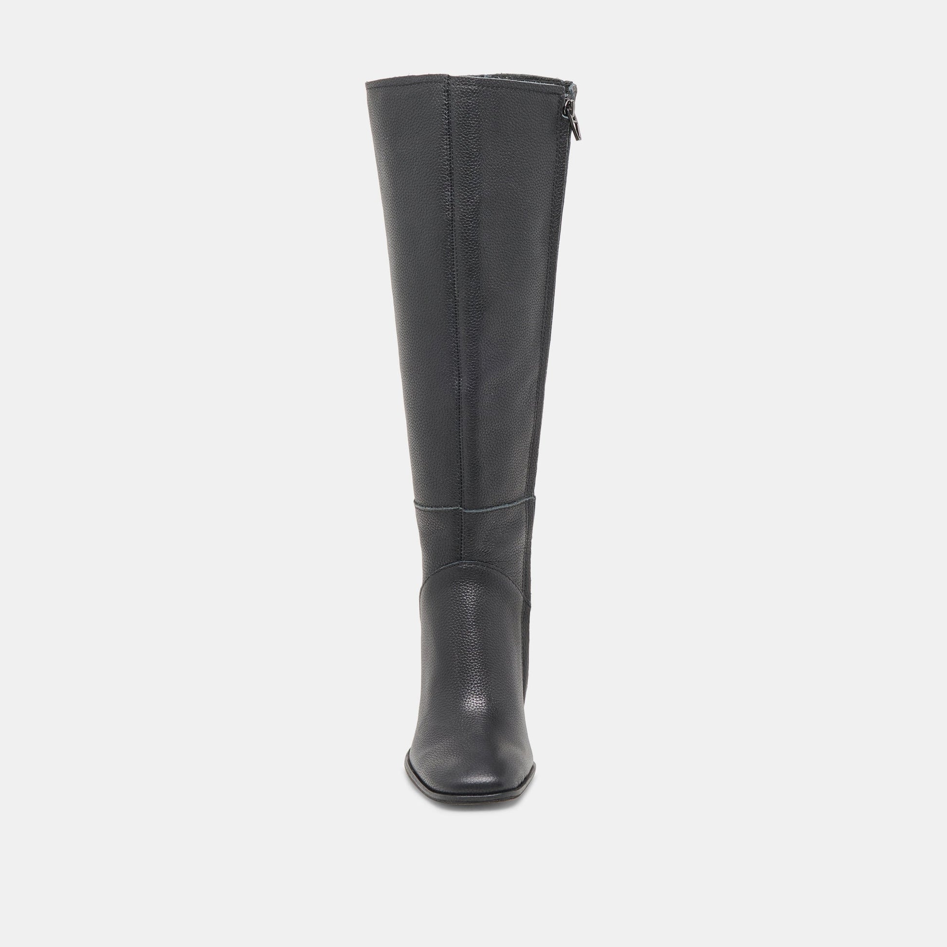 FYNN Wide Calf Boots Onyx Leather | Women's Onyx Knee-High Boots
 – Dolce Vita