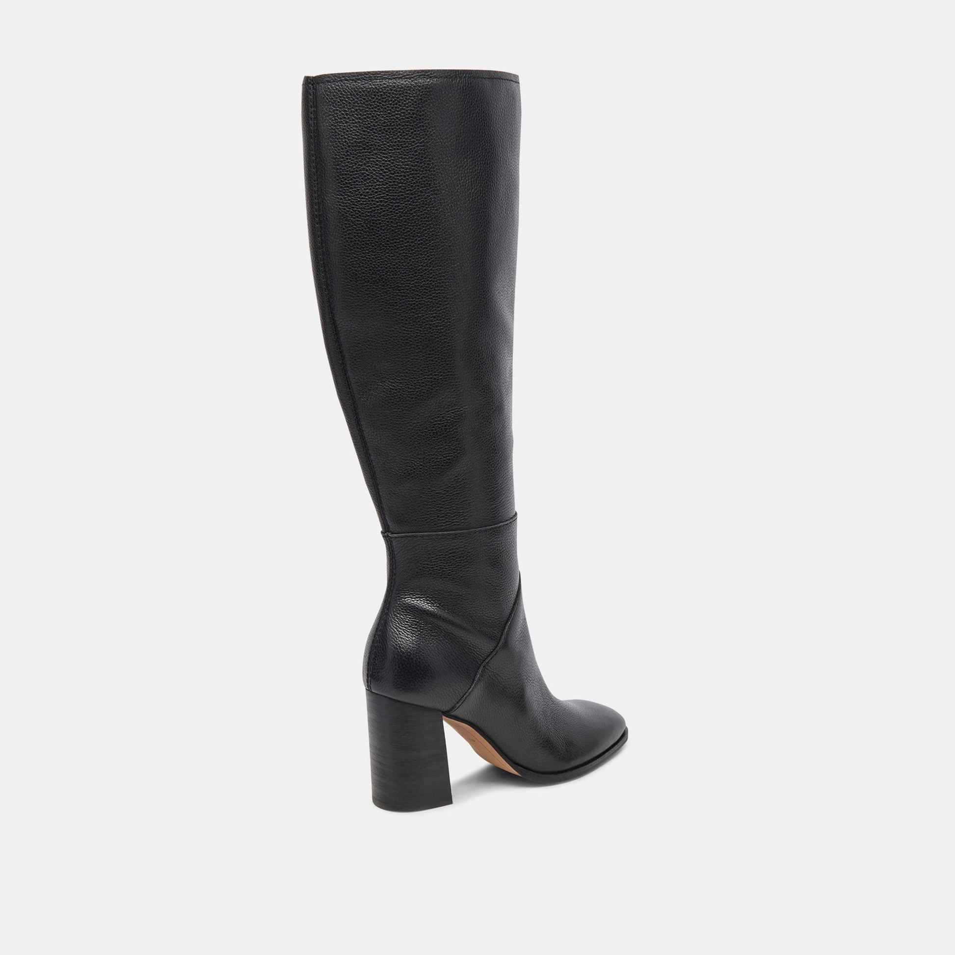 FYNN Wide Calf Boots Onyx Leather | Women's Onyx Knee-High Boots
 – Dolce Vita