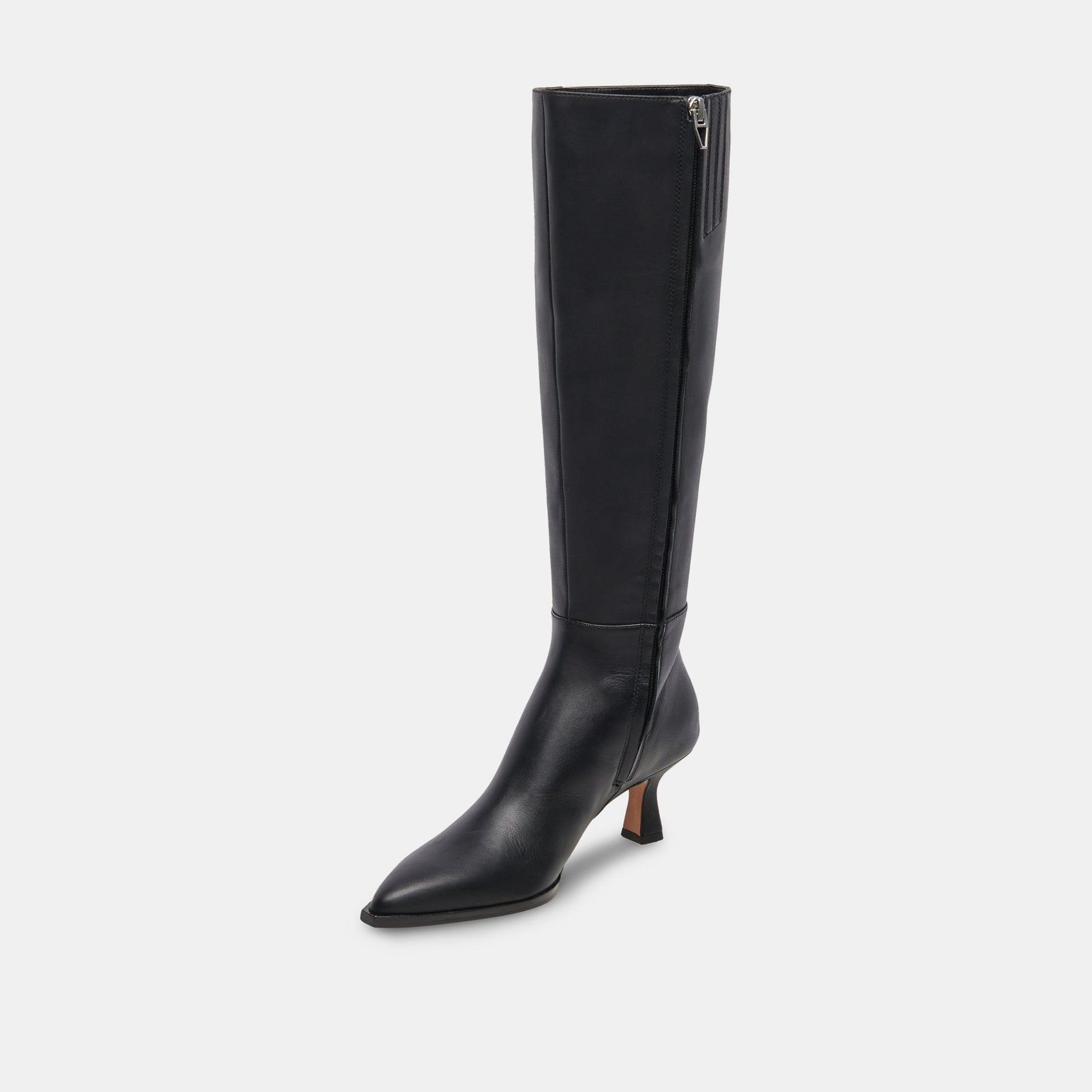 Auggie Wide Calf Boots | Black Leather Boots by Dolce Vita