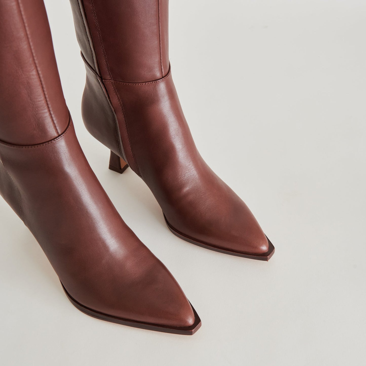 Auggie Wide Calf Boots | Chocolate Leather Boots by Dolce Vita