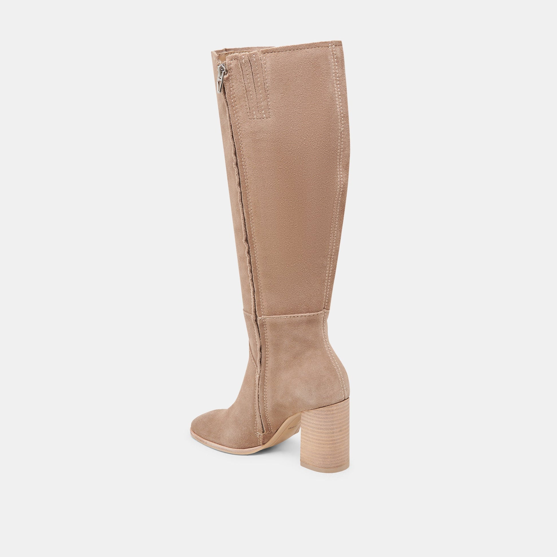 FYNN Wide Calf Boots Truffle Suede | Truffle Suede Knee-High Boots
 – Dolce Vita