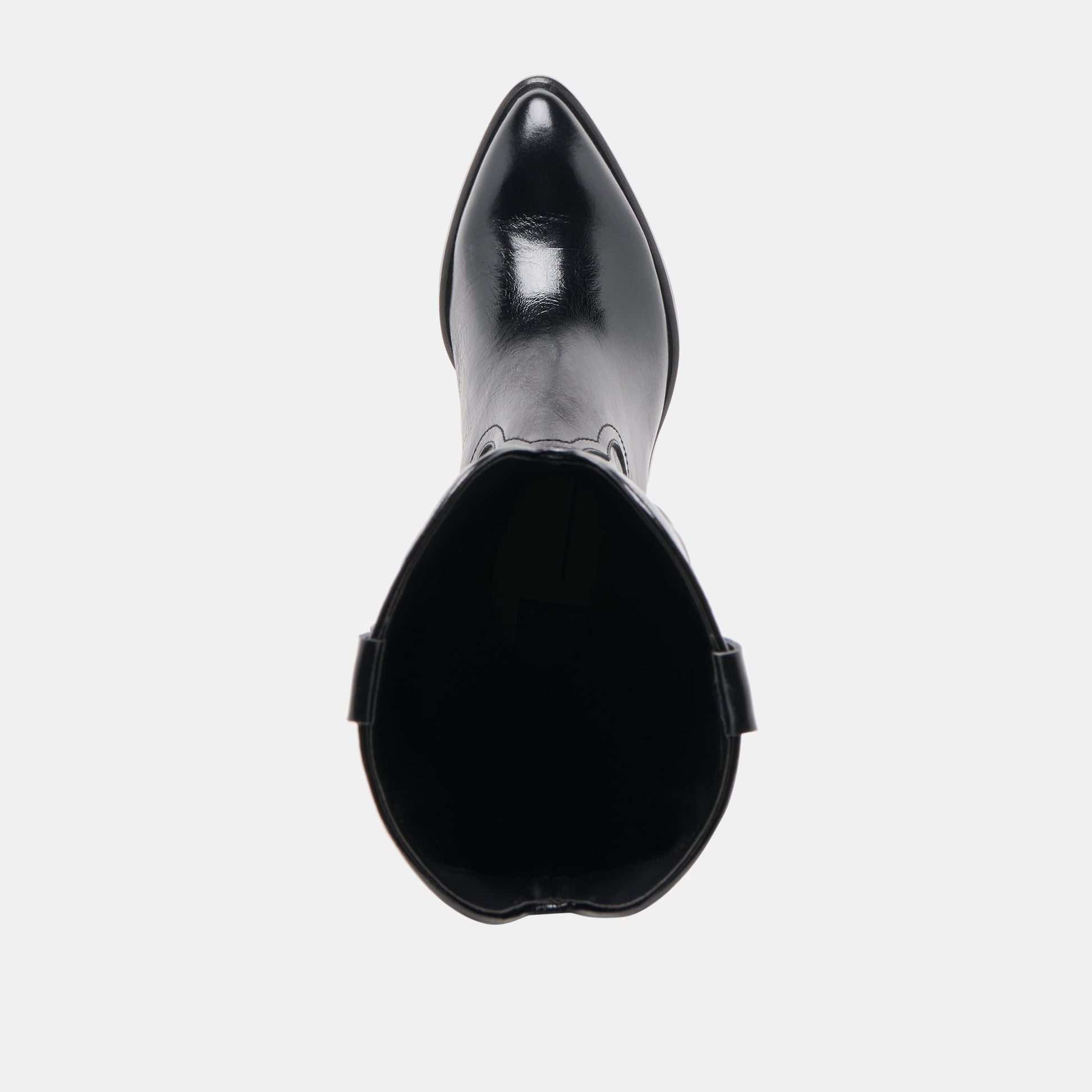 Mirla Black Leather Wide Calf Boots