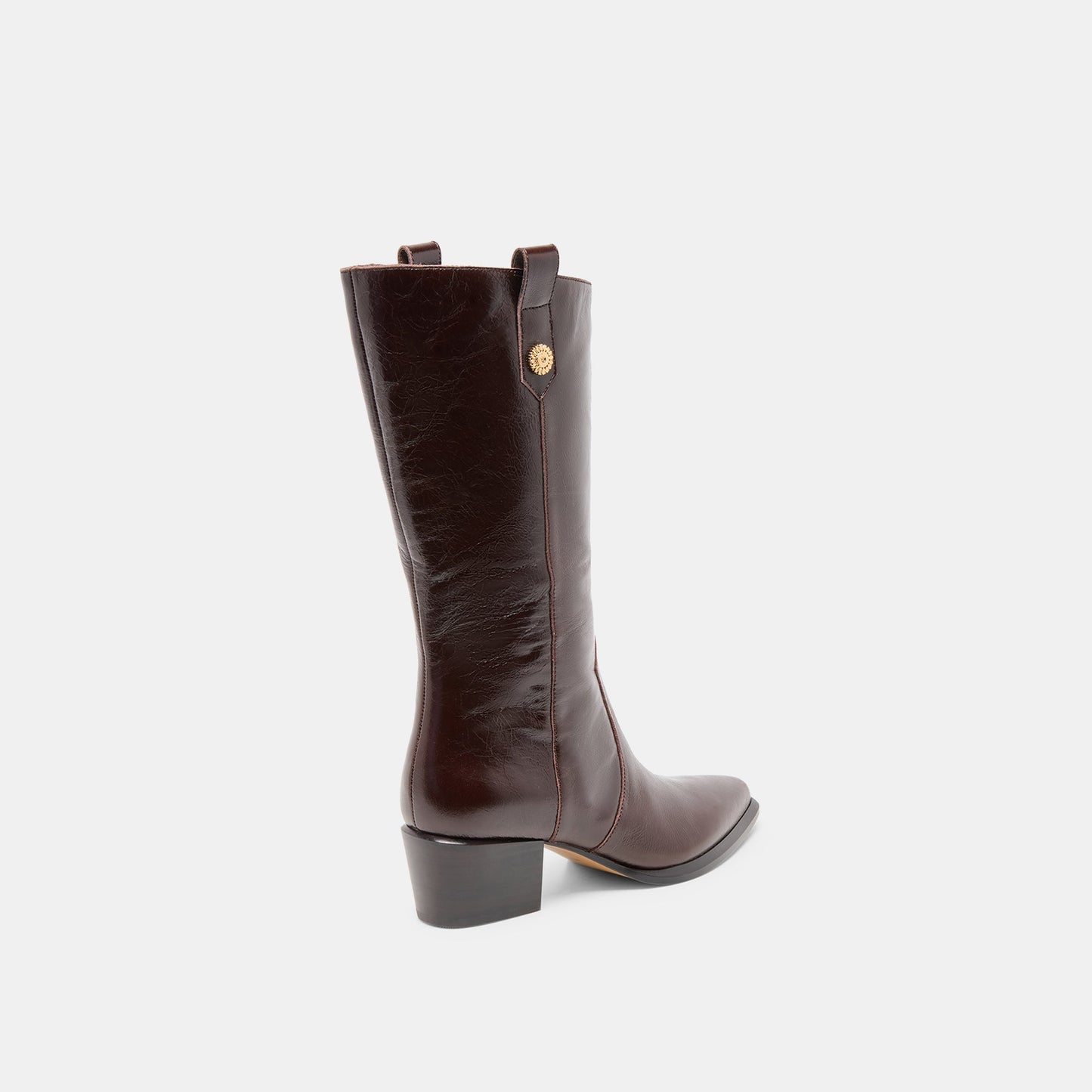 Vern Chocolate Leather Wide Calf Boots