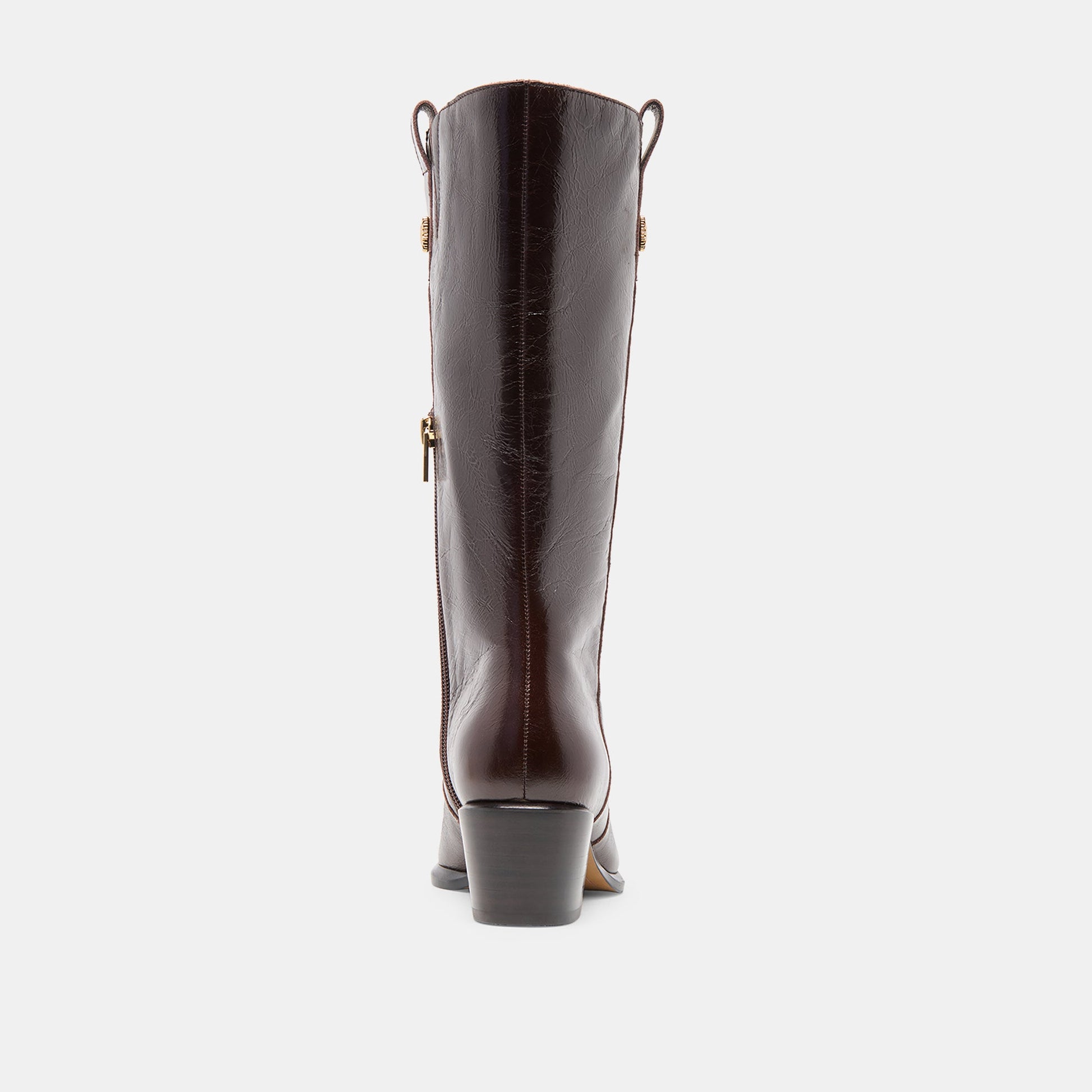 Vern Chocolate Leather Wide Calf Boots