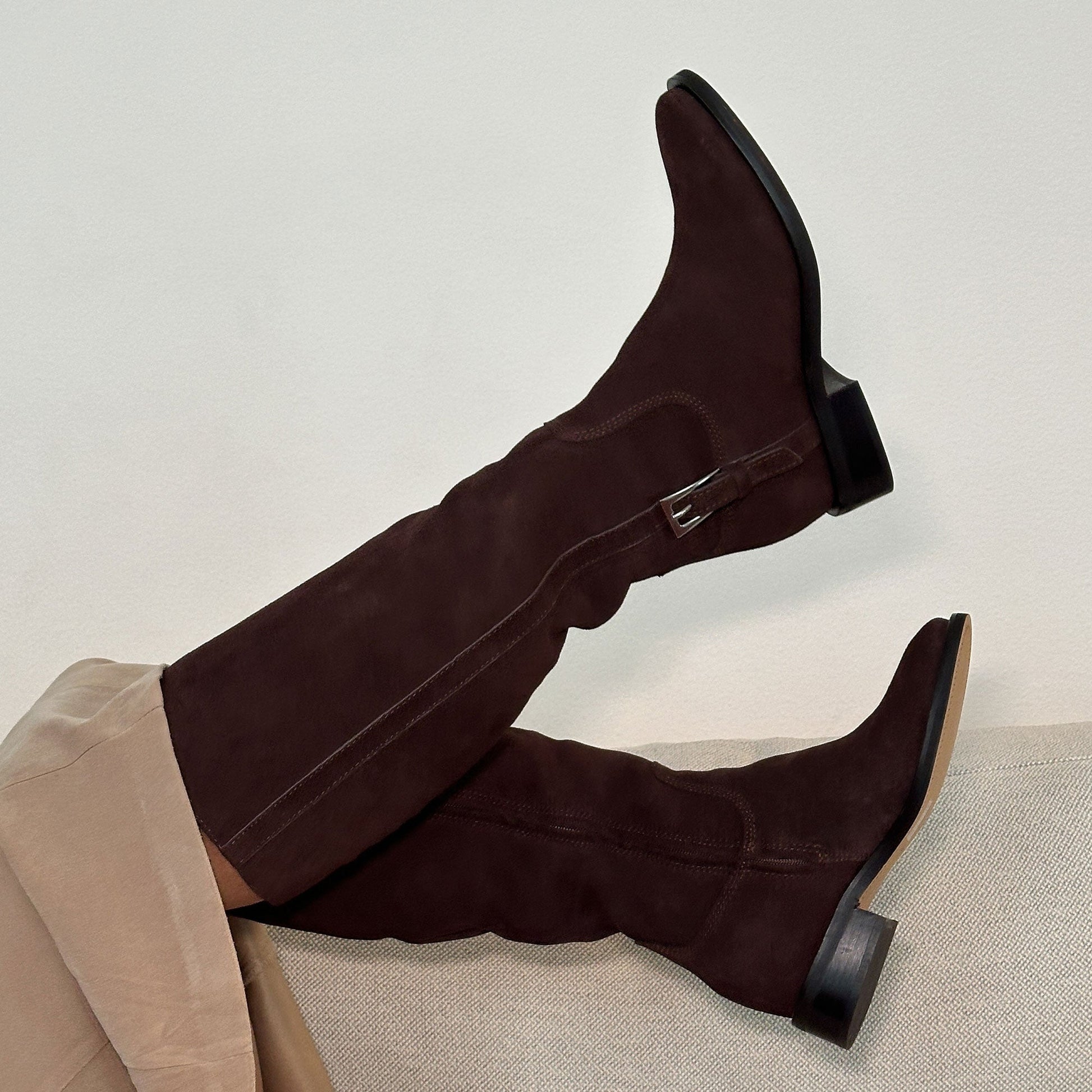 Kilian H2O Waterproof Mahogany Suede Wide Calf Boots