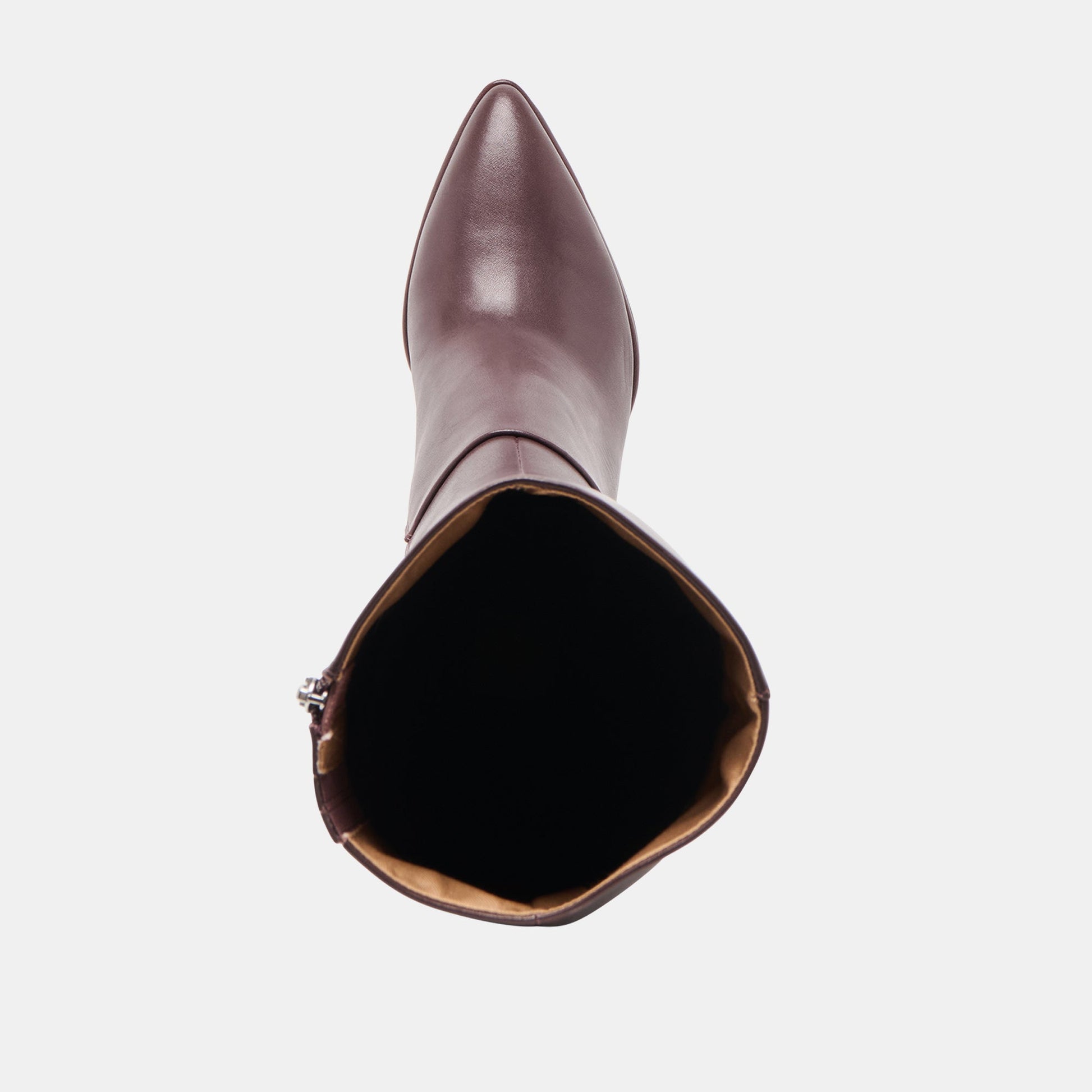 Aldy Mulberry Leather Wide Calf Boots