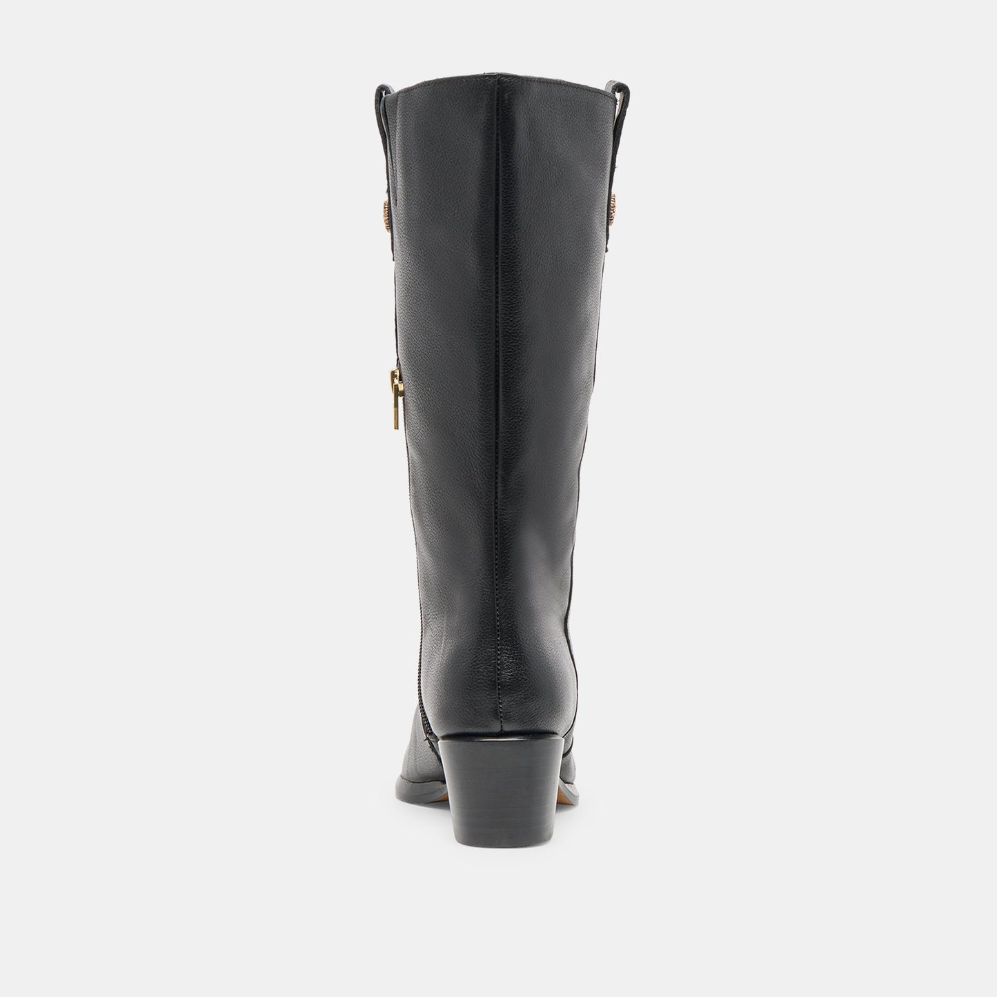 Vern Black Leather Wide Calf Boots