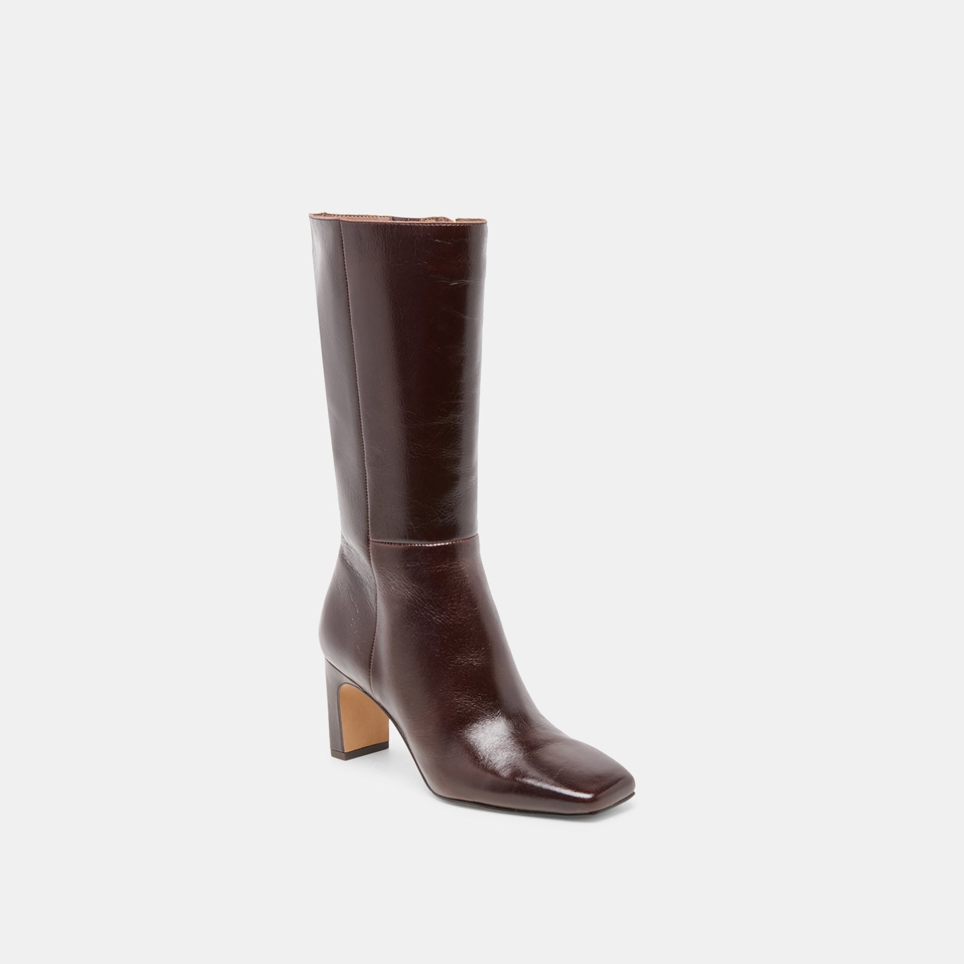 Riggs Wide Calf Chocolate Leather Boots