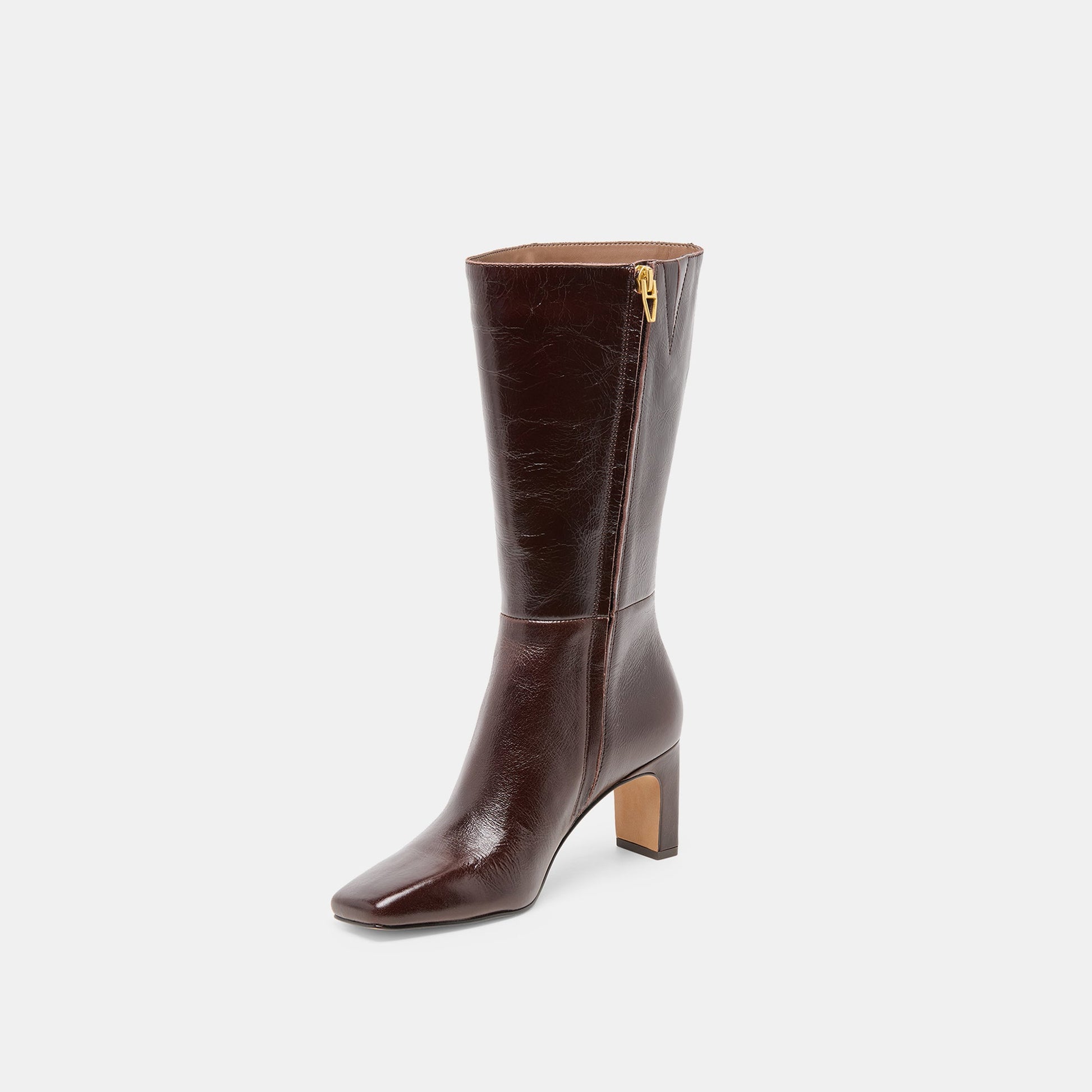 Riggs Wide Calf Chocolate Leather Boots