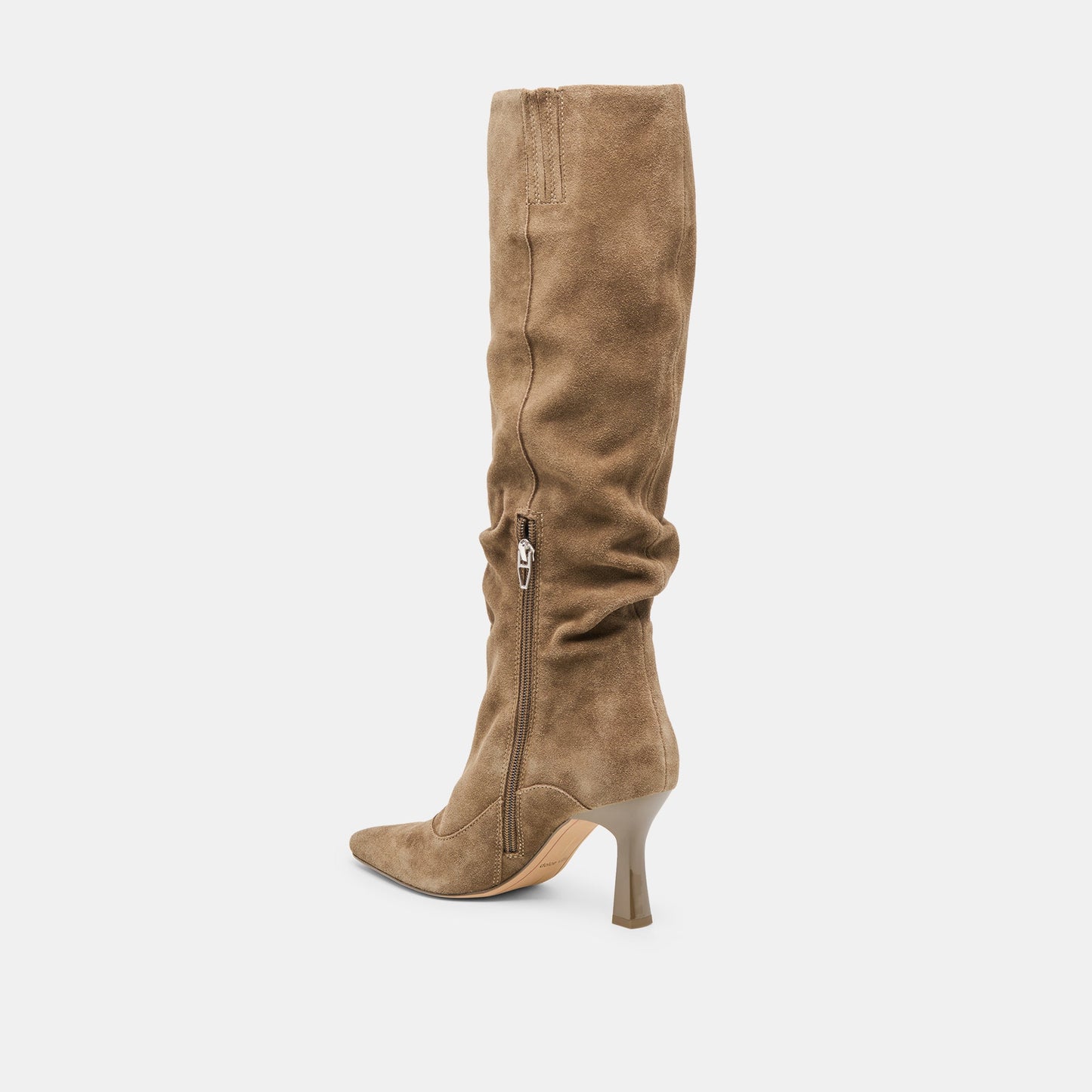 Lousa Olive Suede Wide Calf Boots