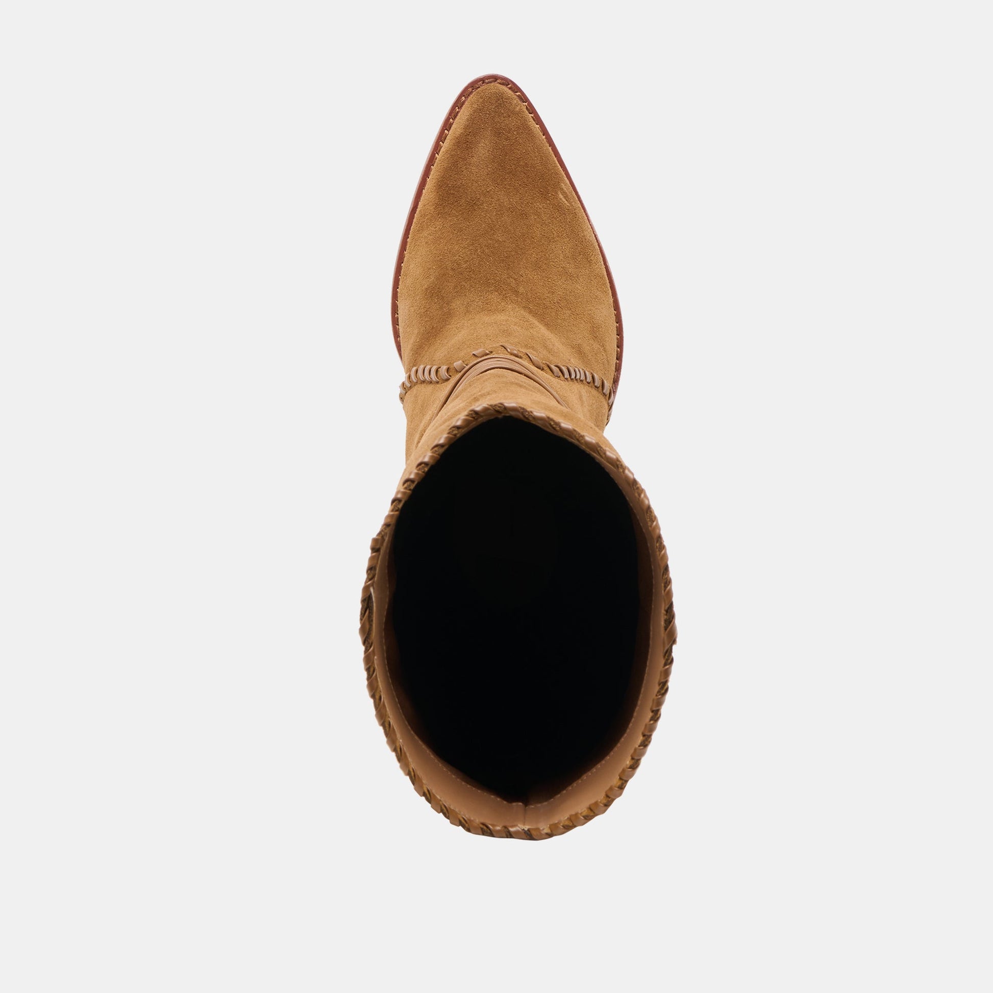 Jody Lt Brown Suede Wide Calf Boots