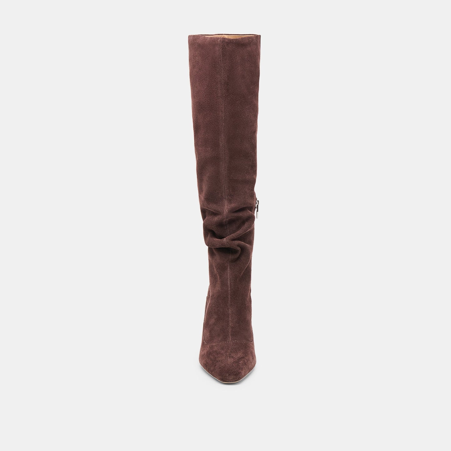 Lousa Mahogany Suede Wide Calf Boots