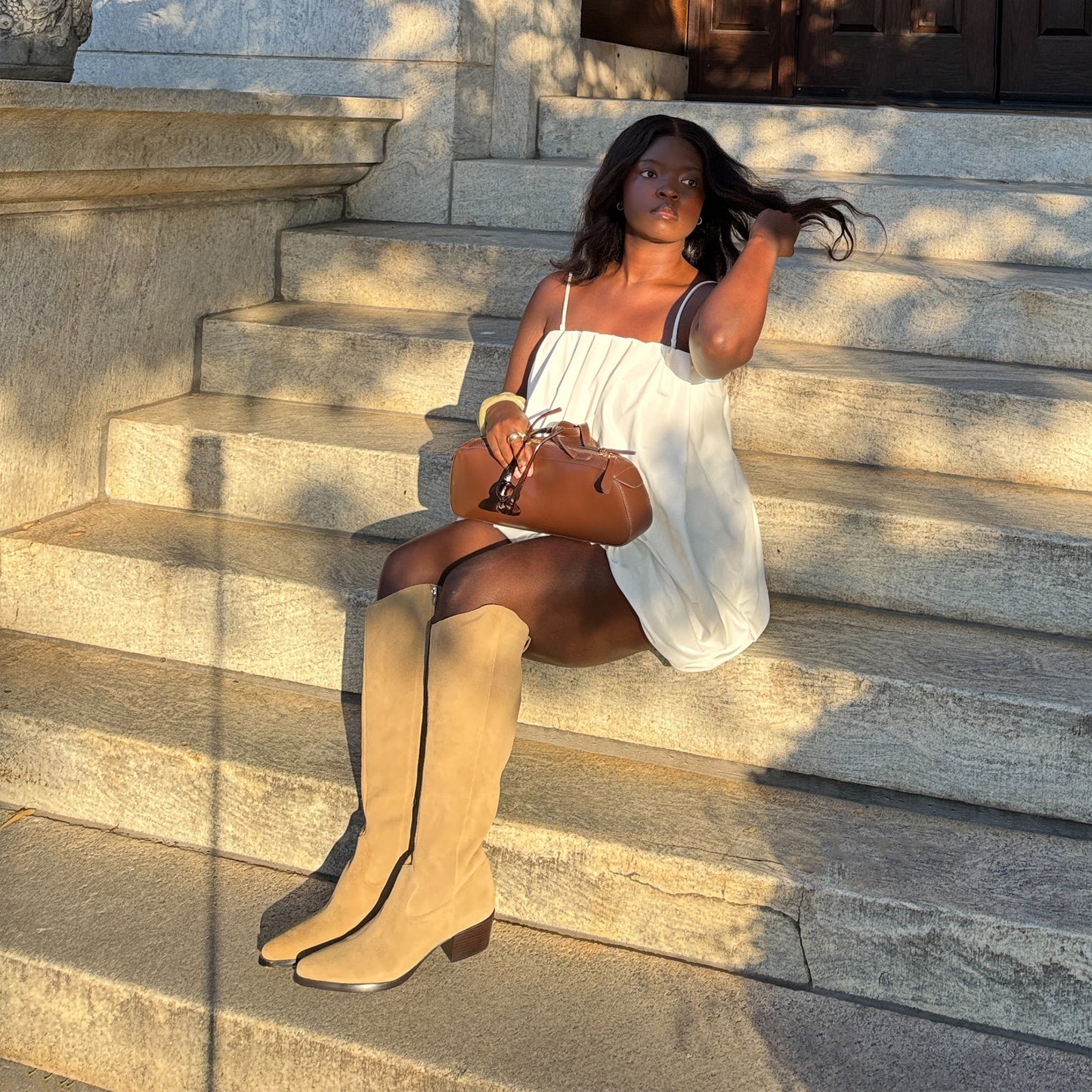 Virona H2O Waterproof Dk Taupe Suede Wide Calf Boots