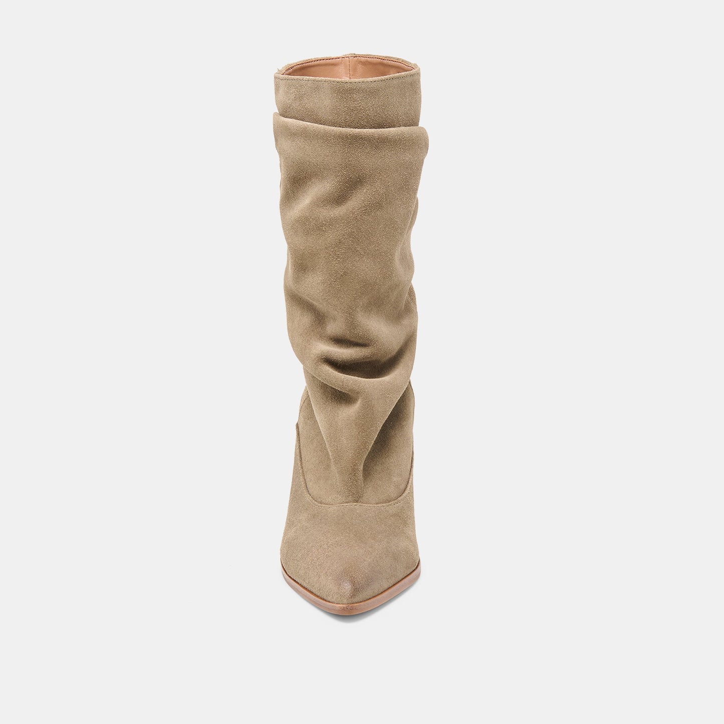 Talina Olive Suede Wide Calf Boots