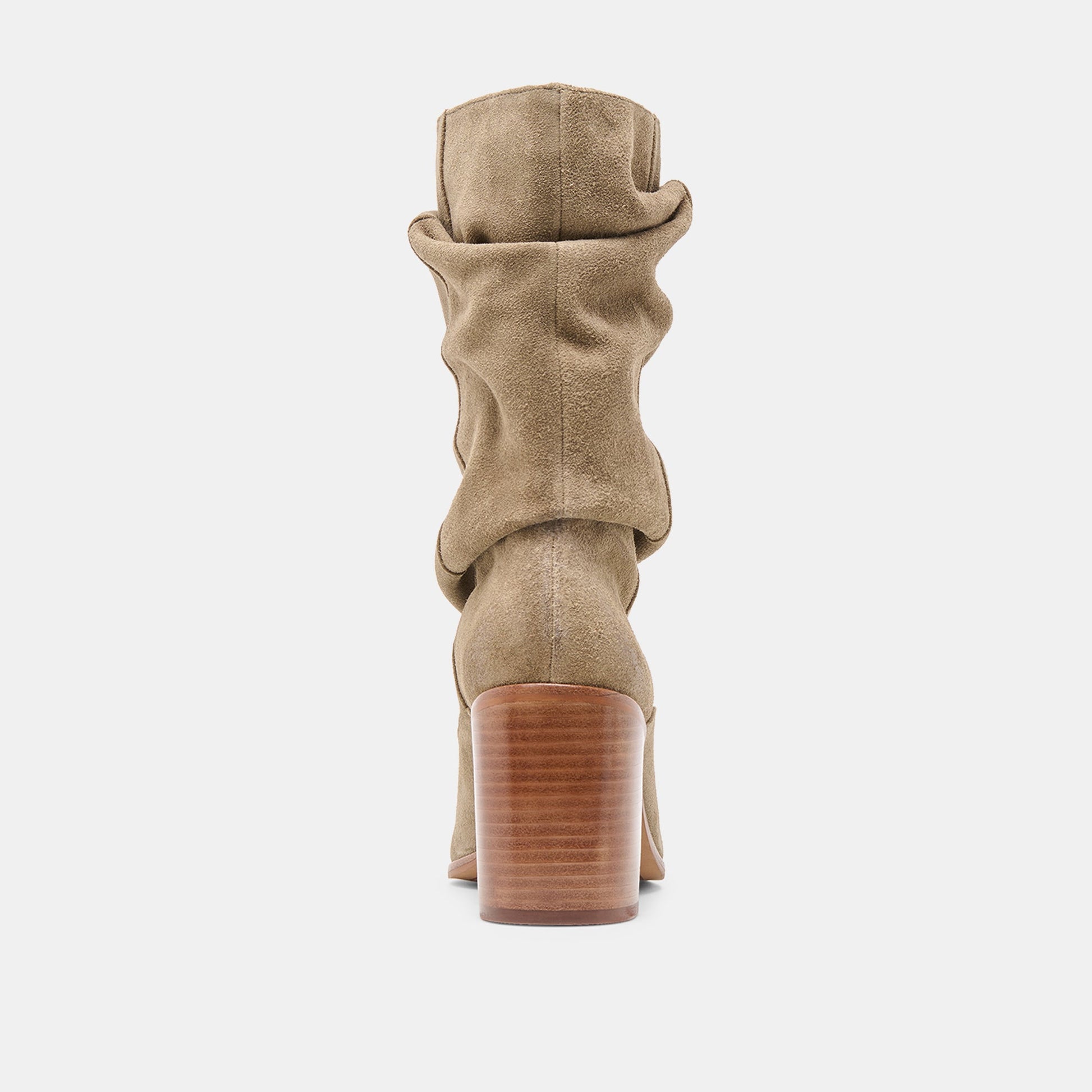 Talina Olive Suede Wide Calf Boots