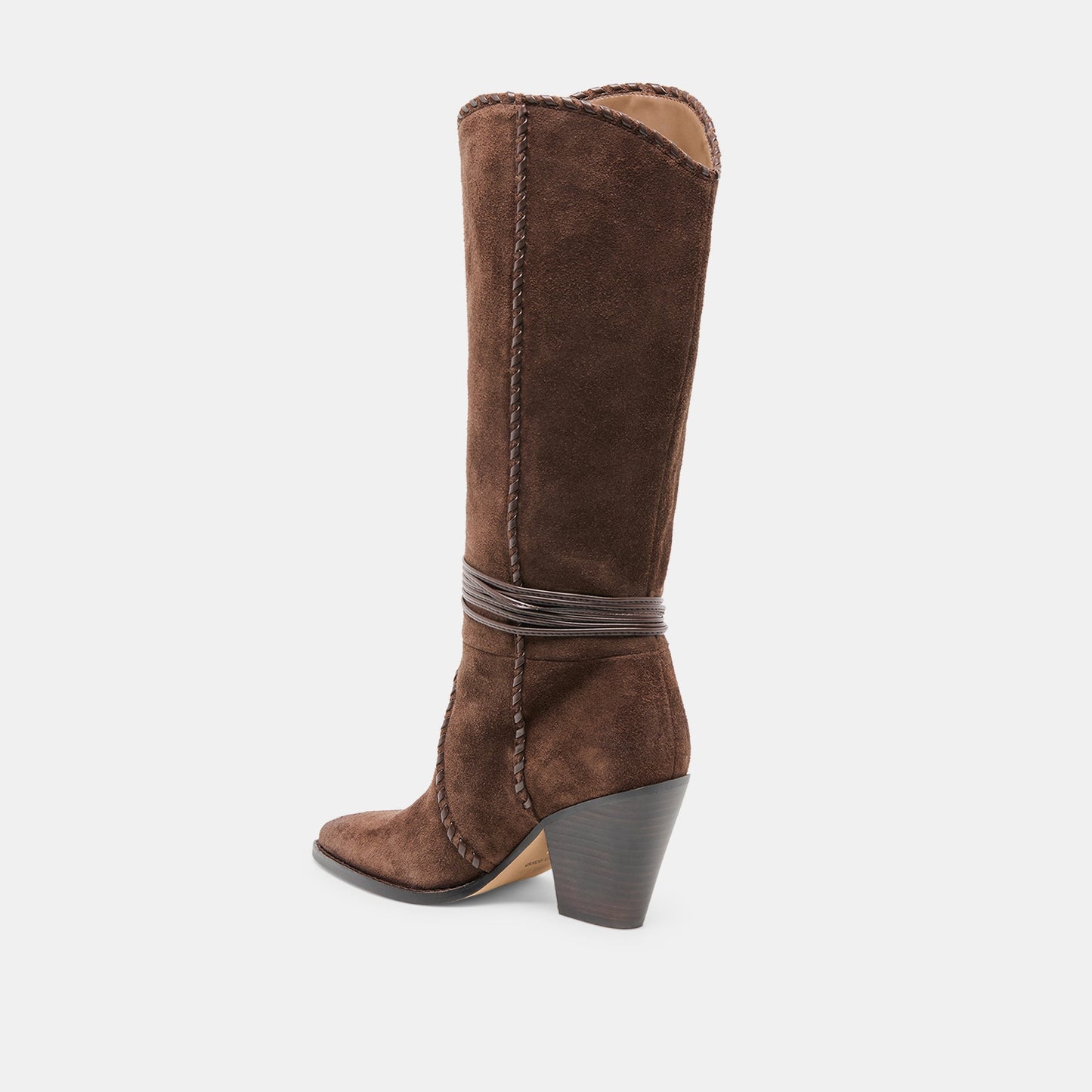 Jody Dk Brown Suede Wide Calf Boots