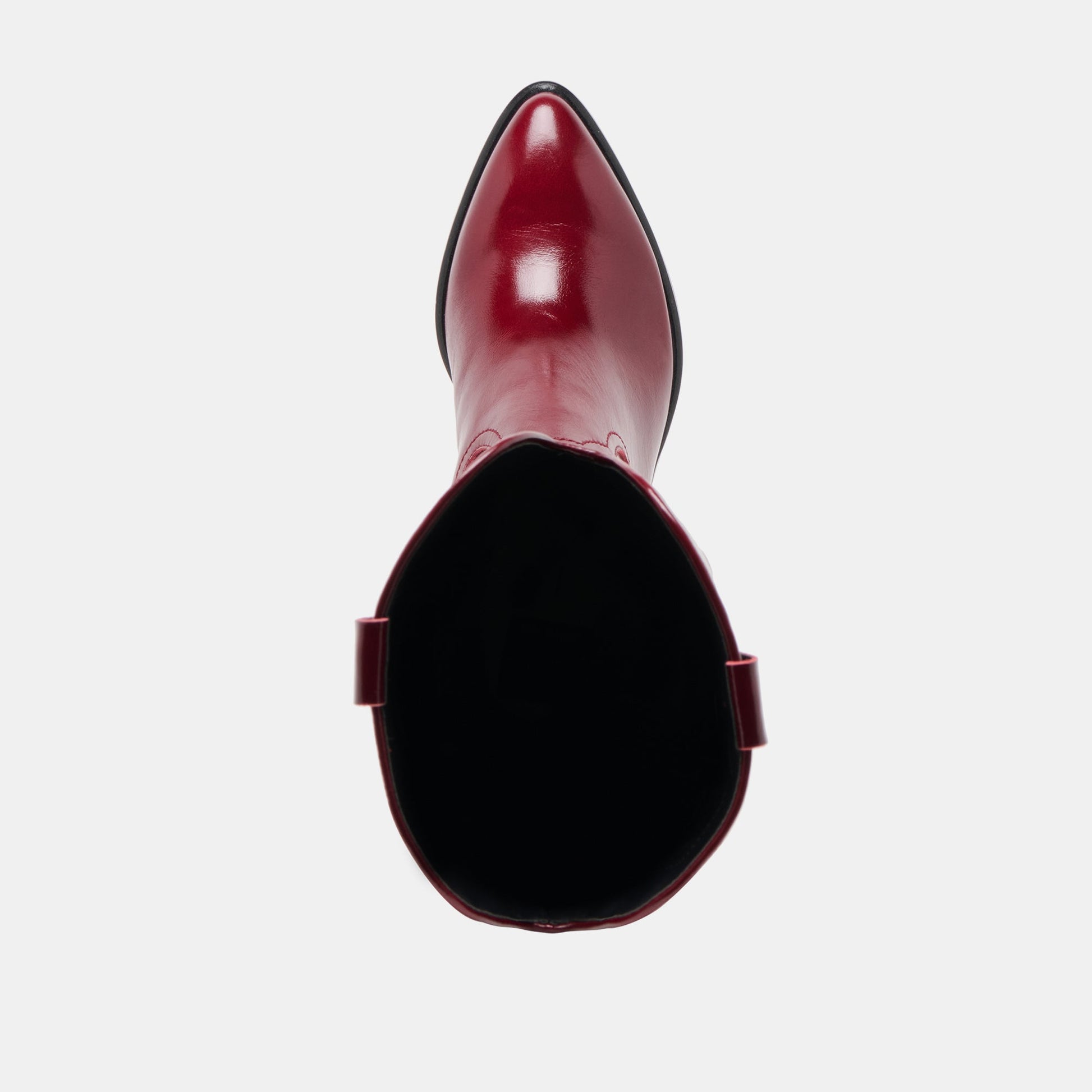 Mirla Oxblood Leather Wide Calf Boots