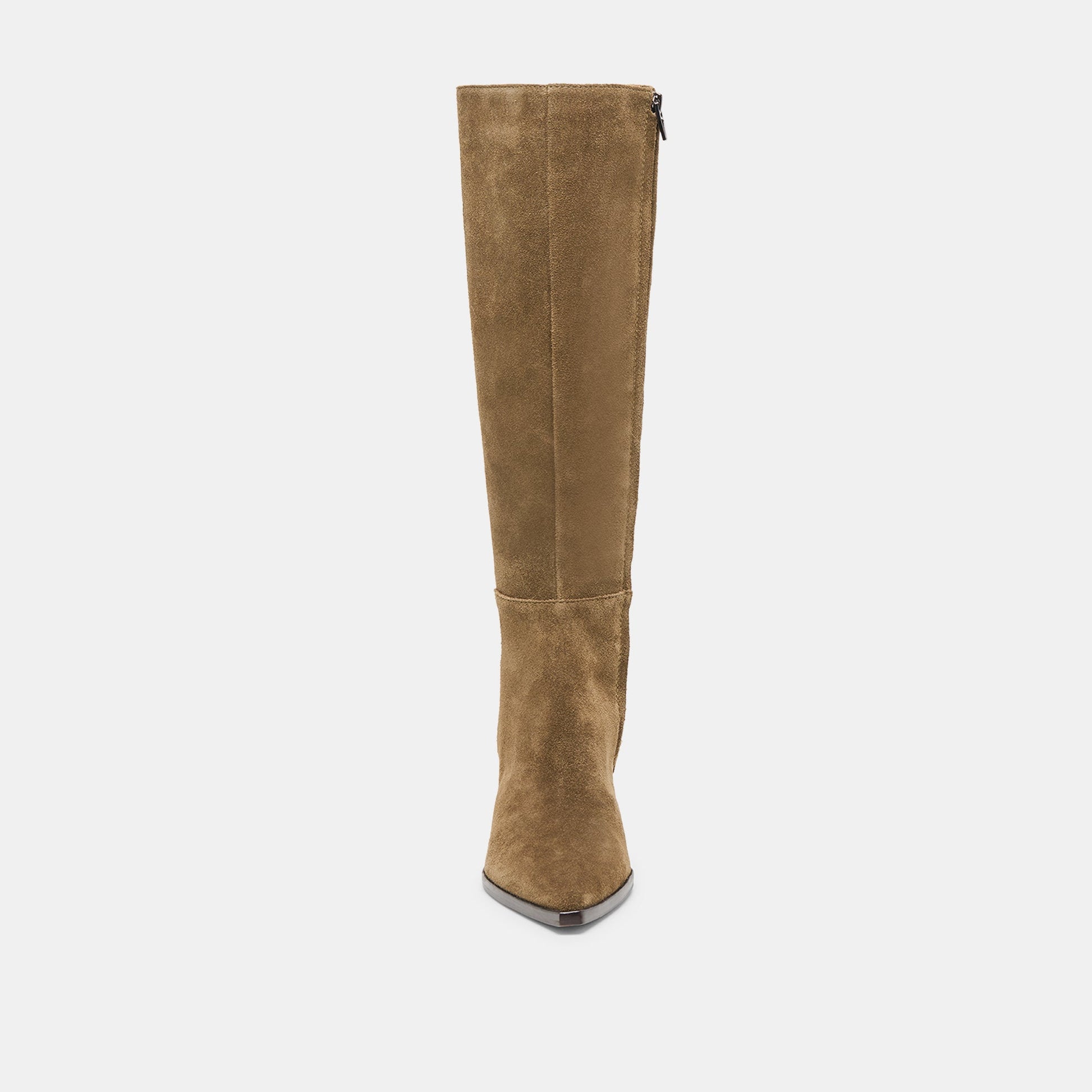 Auggie Olive Suede Wide Calf Boots