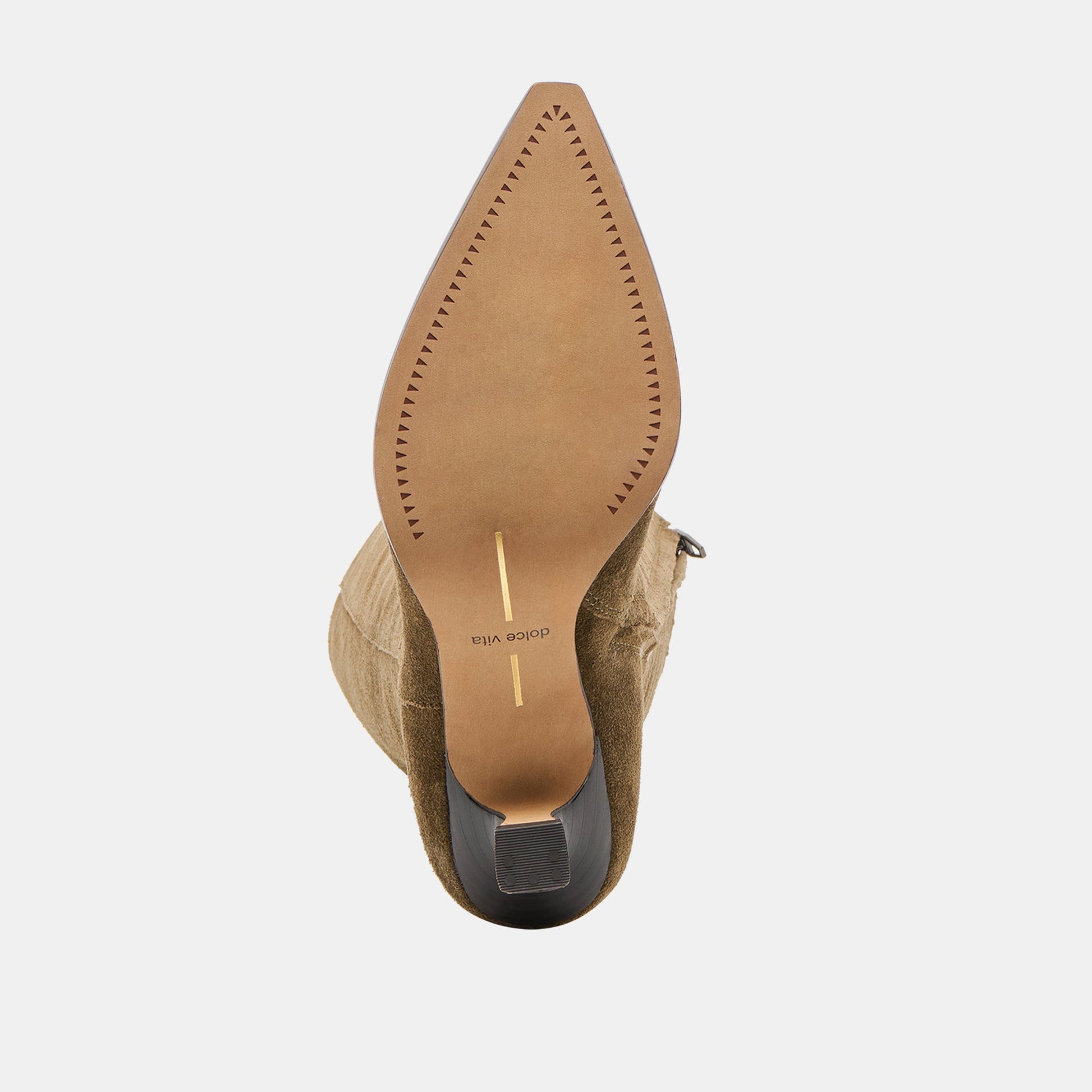 Auggie Olive Suede Wide Calf Boots