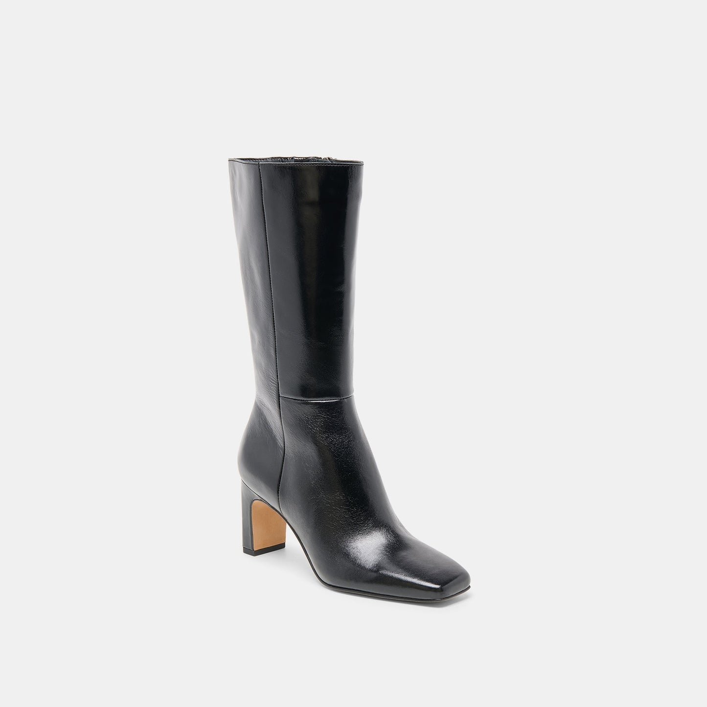 Riggs Wide Calf Black Leather Boots