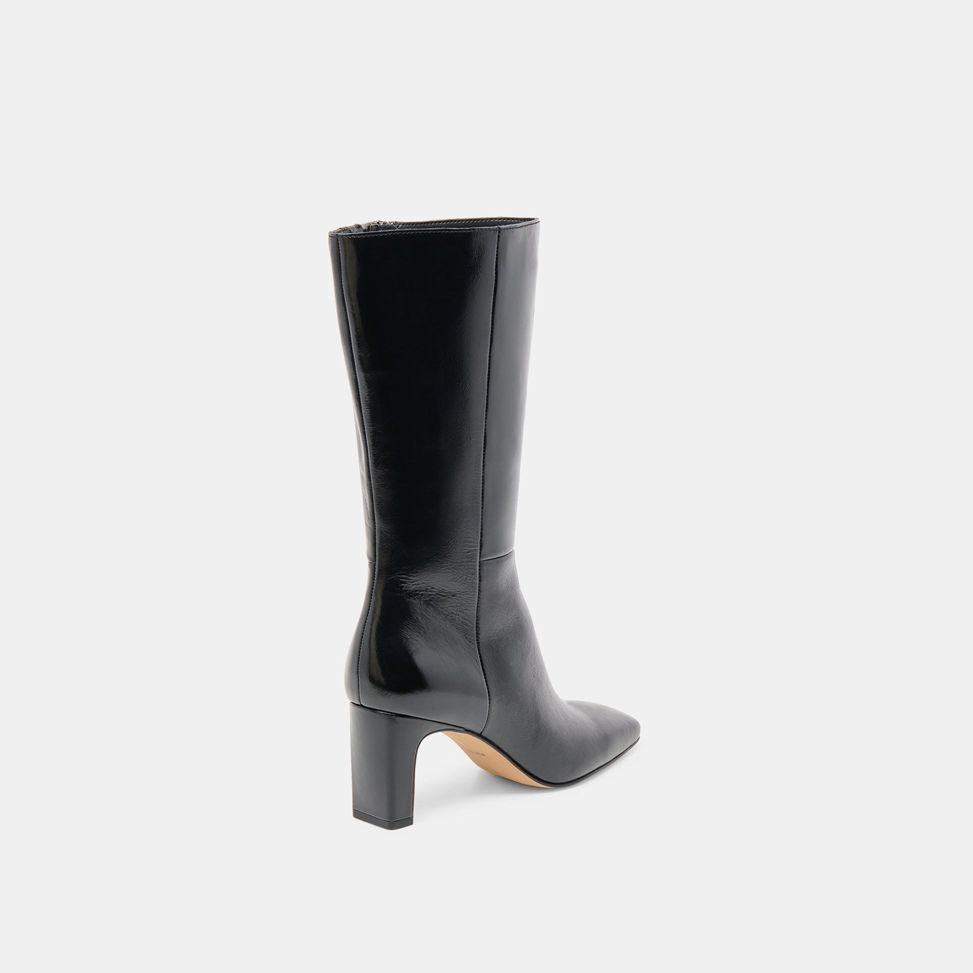Riggs Wide Calf Black Leather Boots